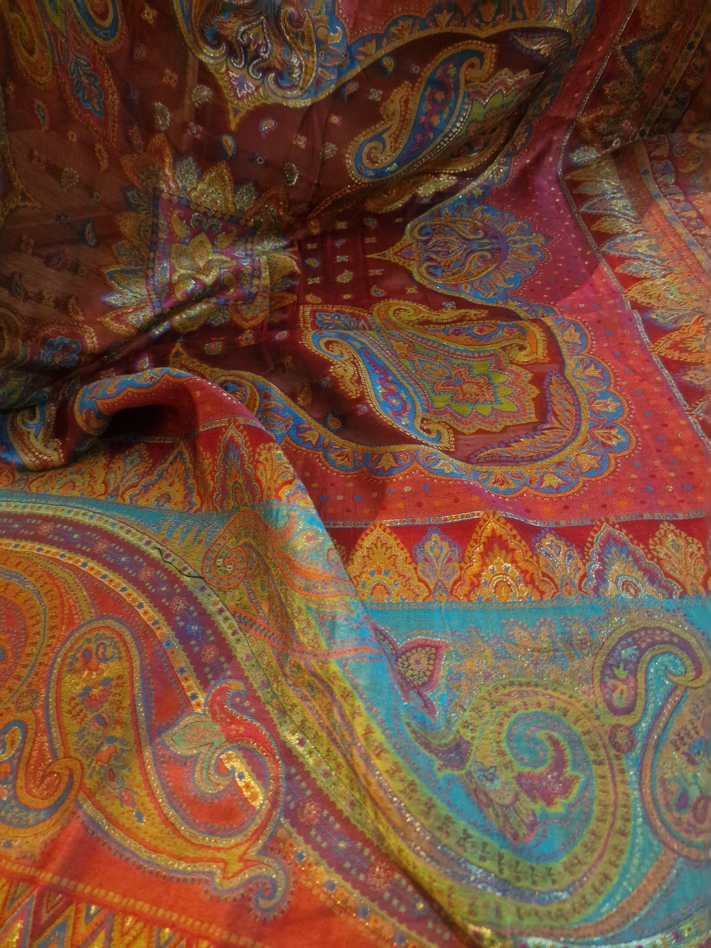 Sale .Rangoli silk kanni shawl