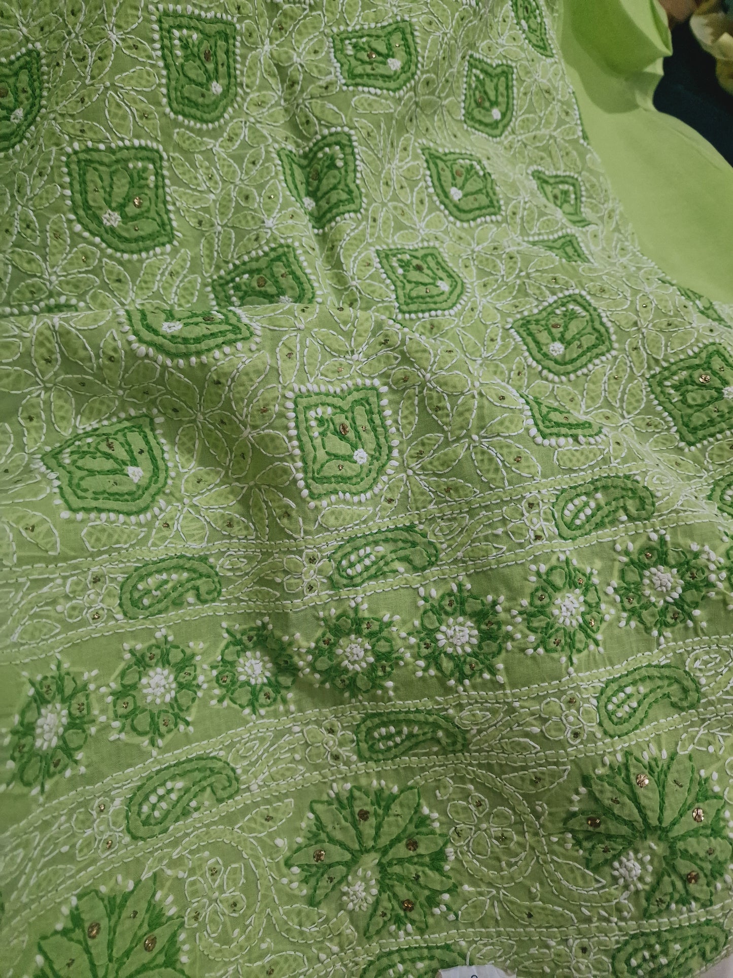 Sale.Chikankari with kamdani work