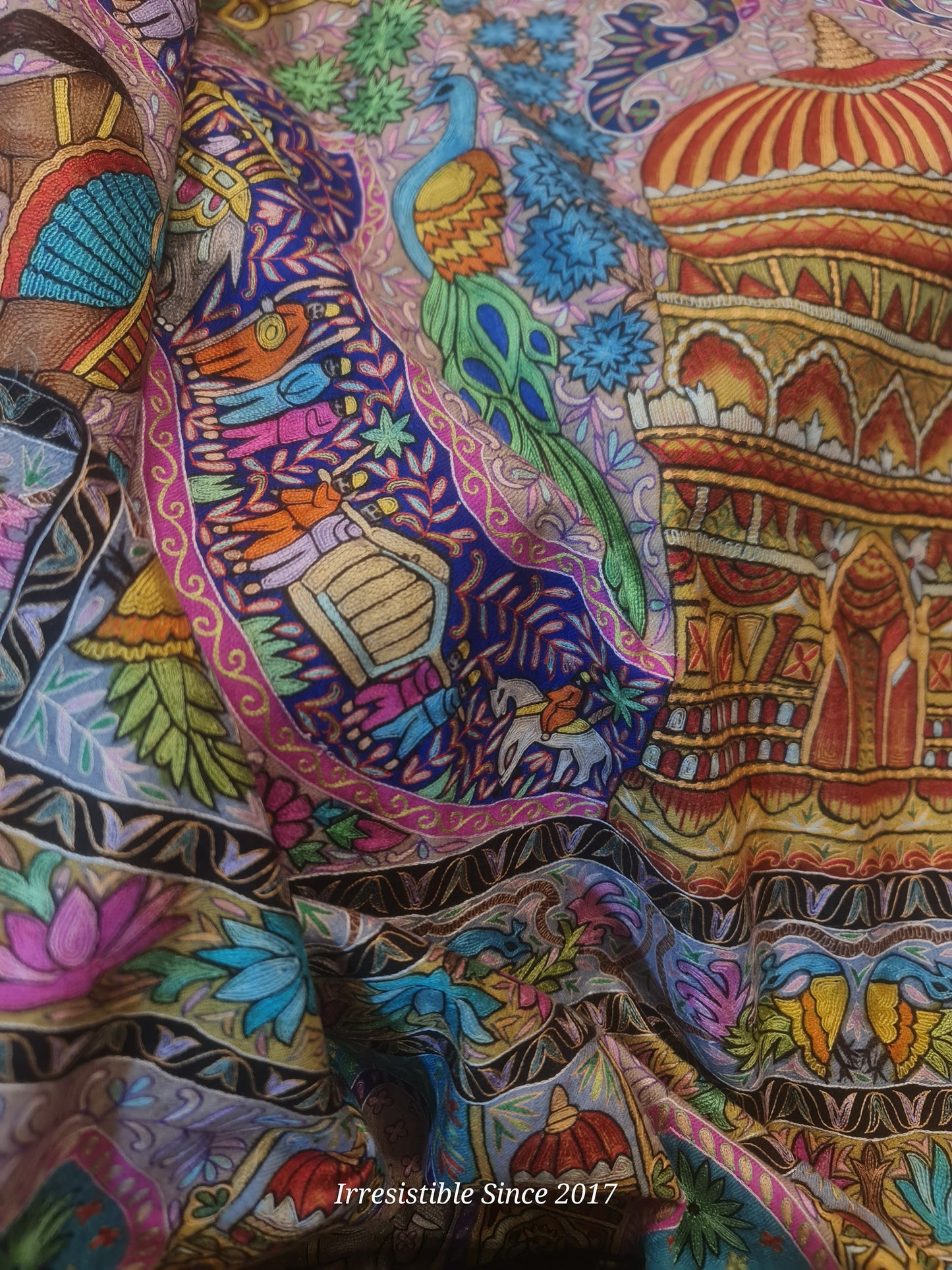 Luxury shawl : Silk kalamkari