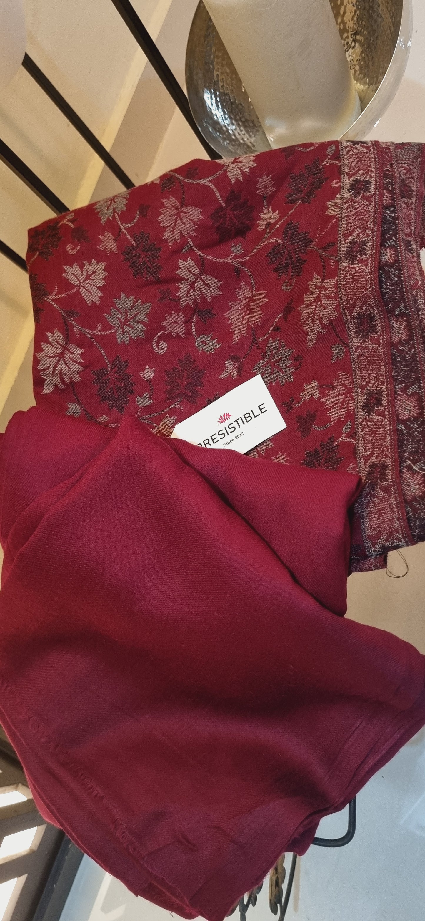 Kaani suit: woollen pashmina