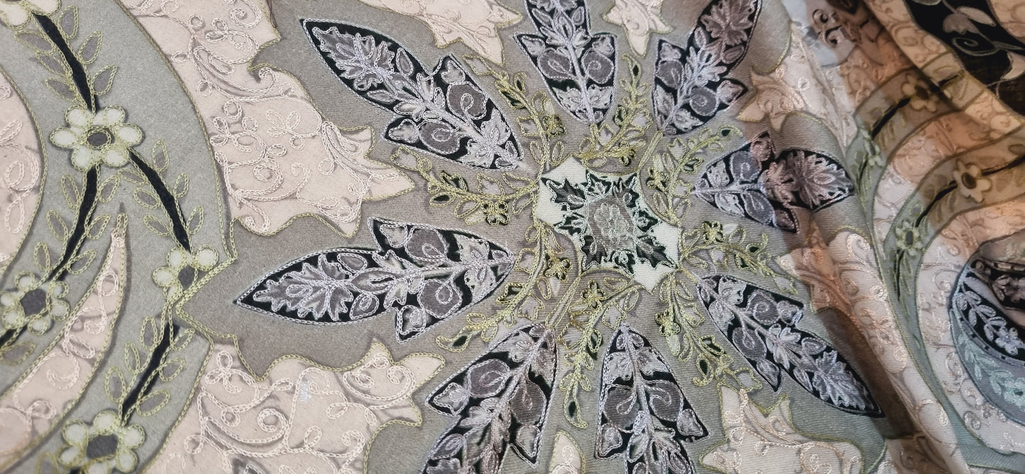 Embroidered Reelkar shawl