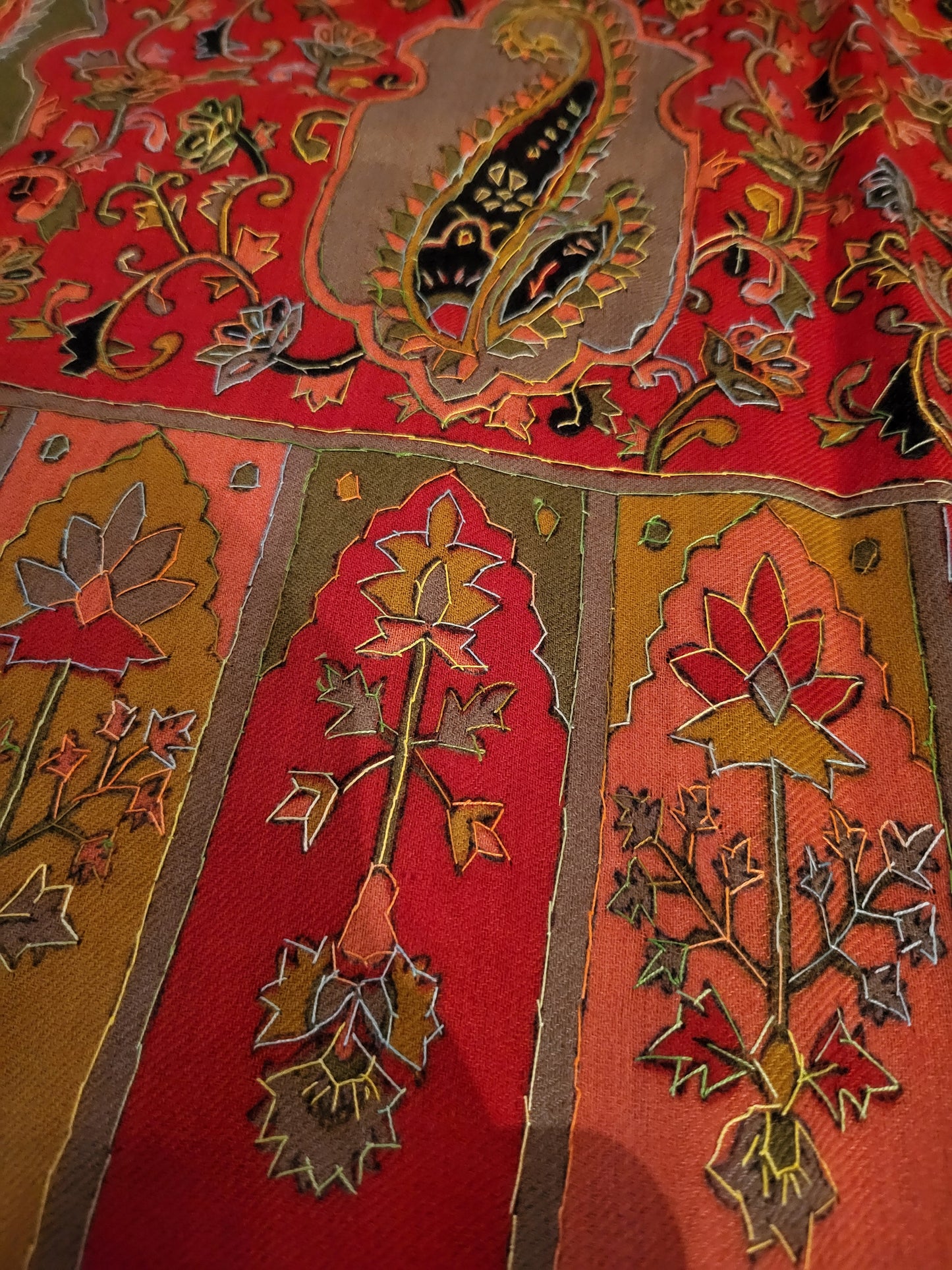 Hand embroidered: Mini shawl