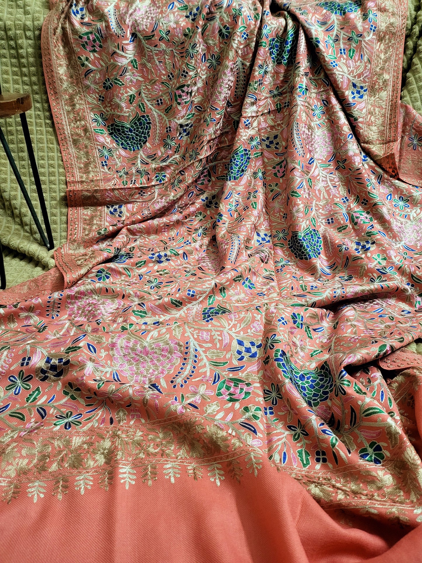 Paper machie : Embroidered shawl