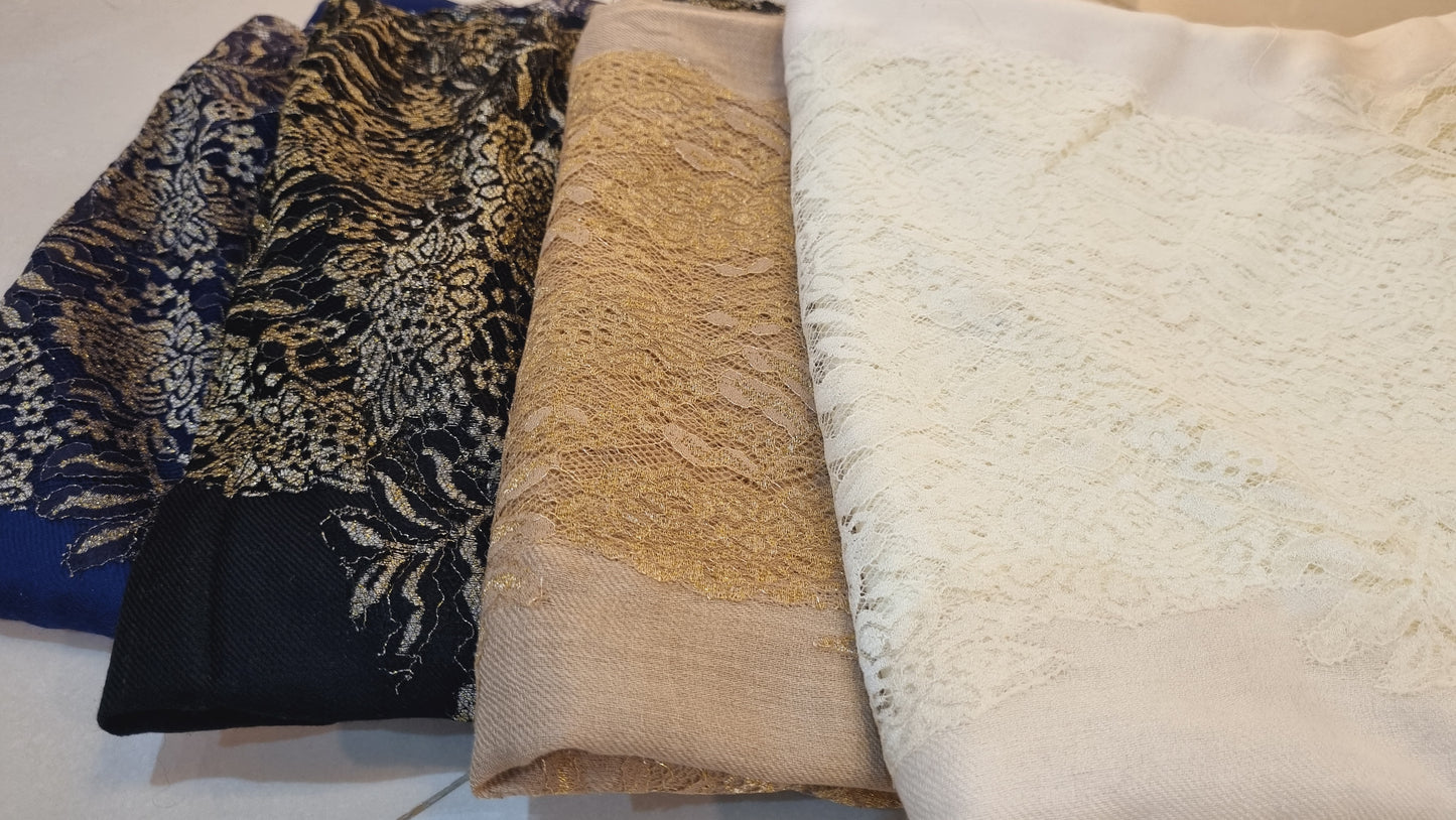Pashmina chantilly shawl