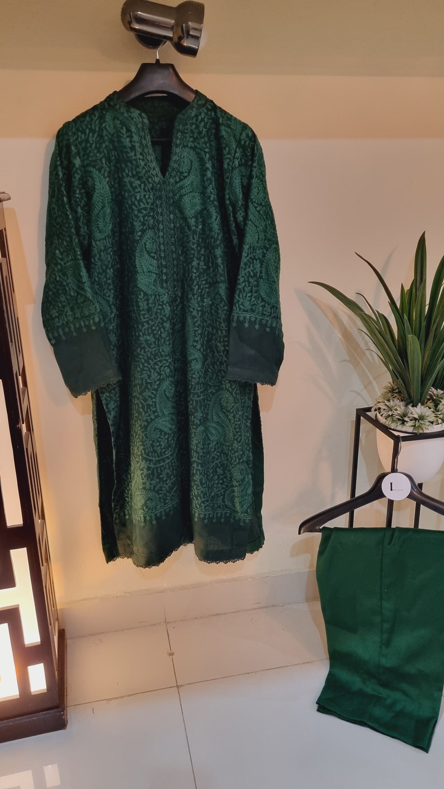 Two piece Embroidered pashmina