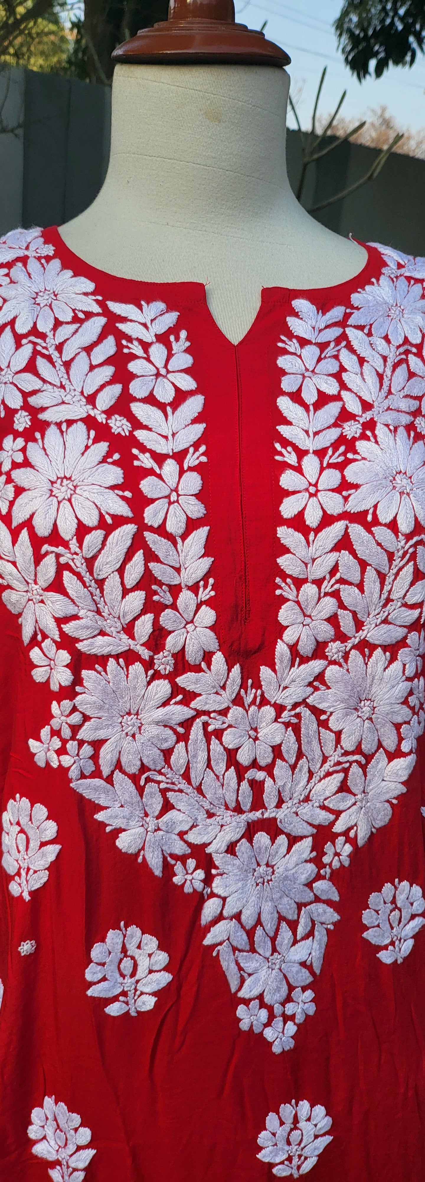 Chikankari shirt : Hand Embroidered