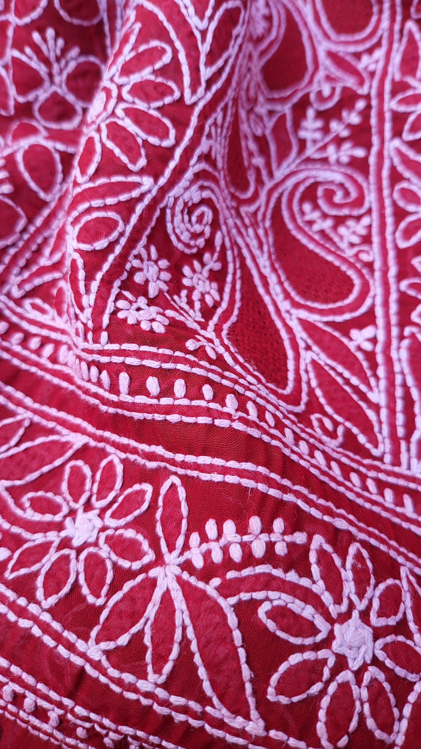 Chikankari shirt : Hand Embroidered