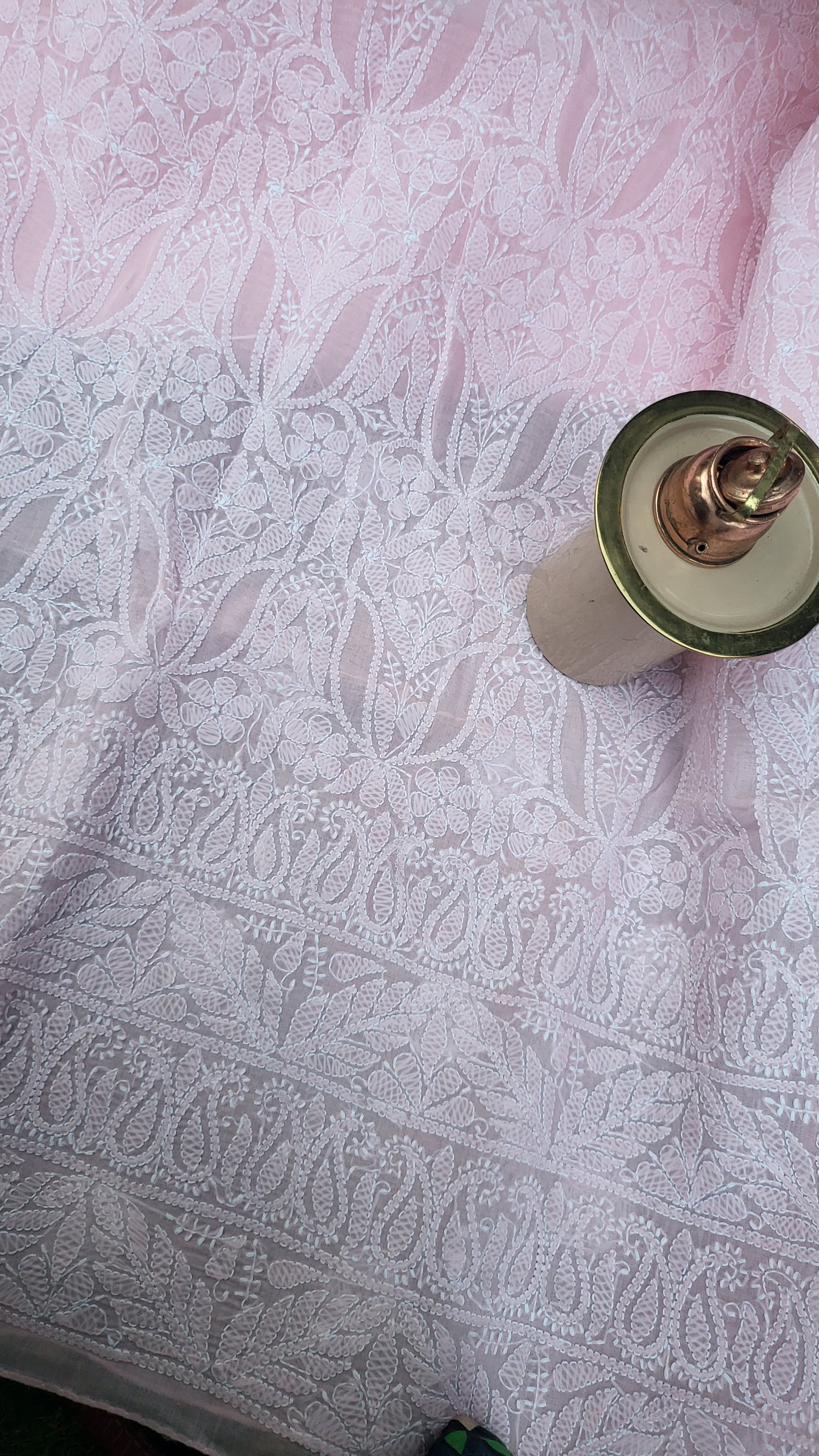 Chikankari shirt: hand embroidered