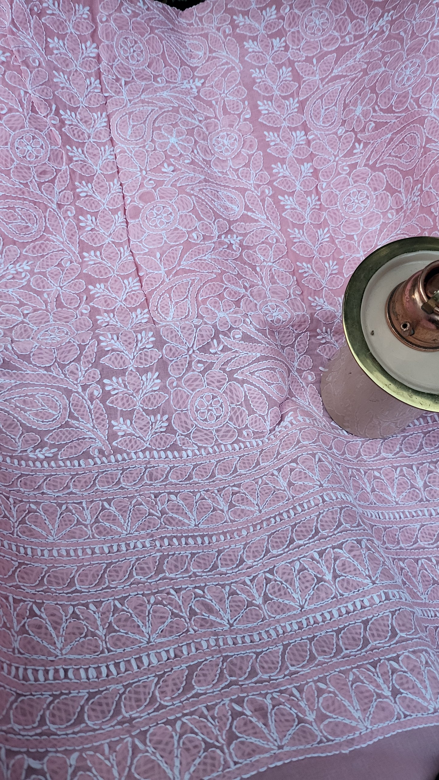 Chikankari shirt : Hand Embroidered