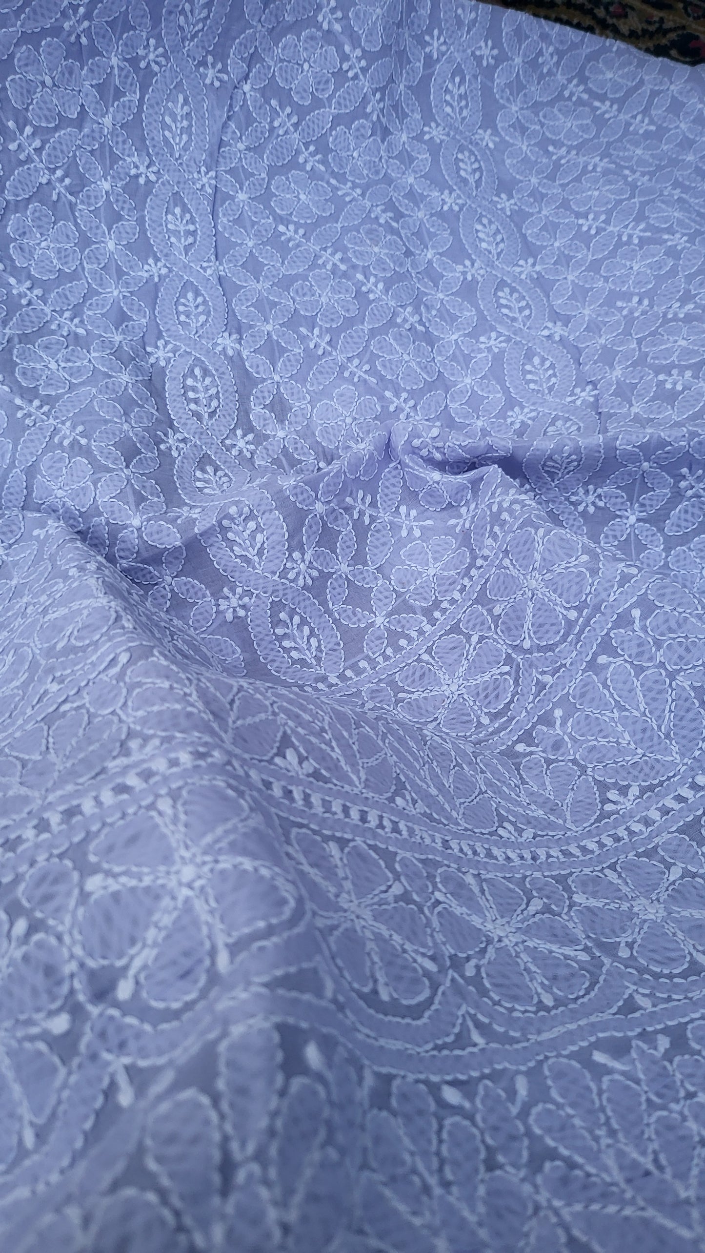 Chikankari shirt : Hand Embroidered