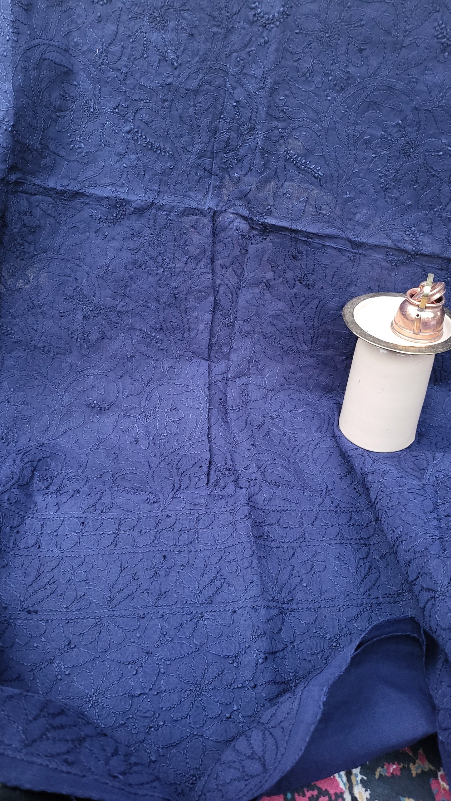 Chikankari shirt : Hand Embroidered