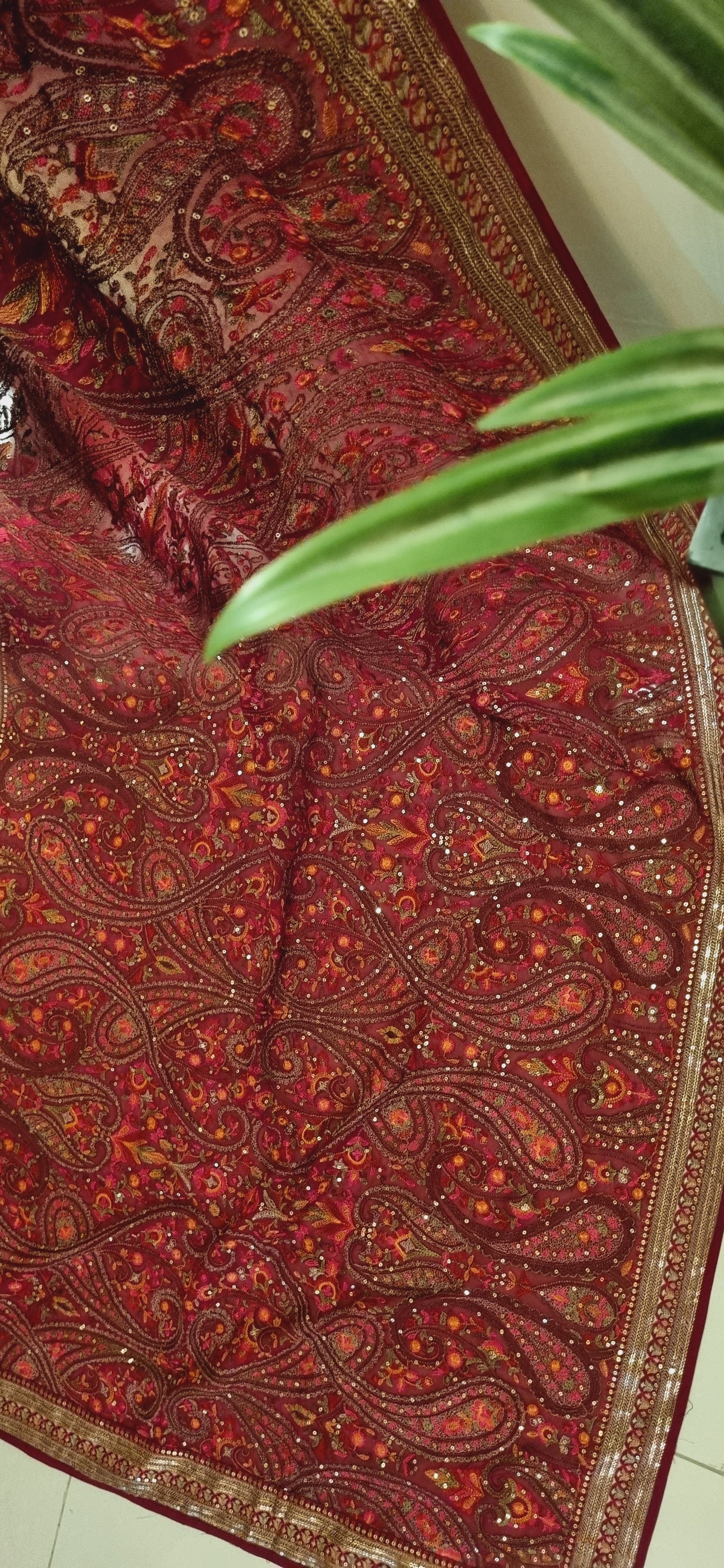 Kalamkar georgete dupata