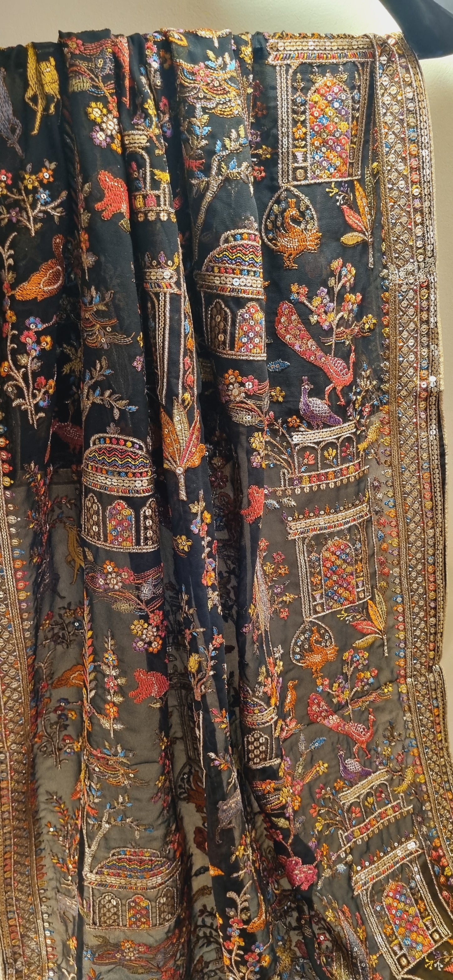 Embroidered Georgete dupata