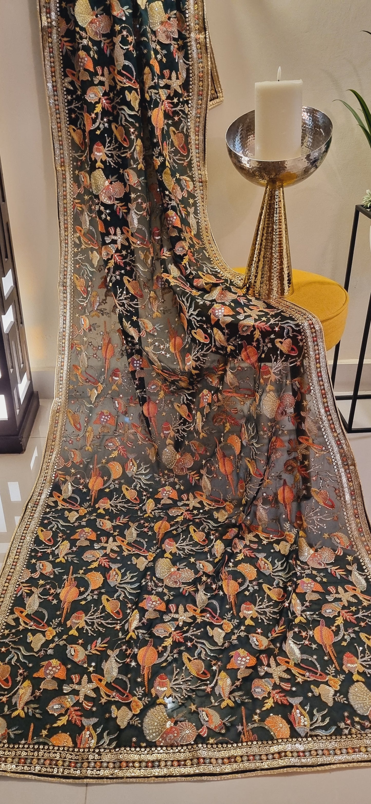 Embroidered Georgete dupata