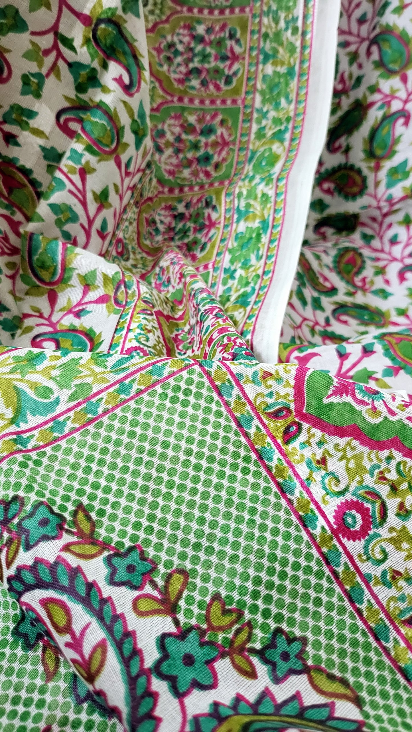 Block printed : suit