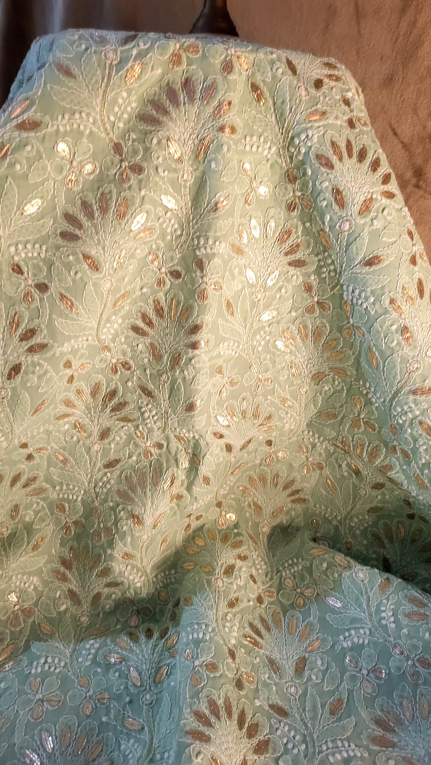 Chikankari shirt : gota work