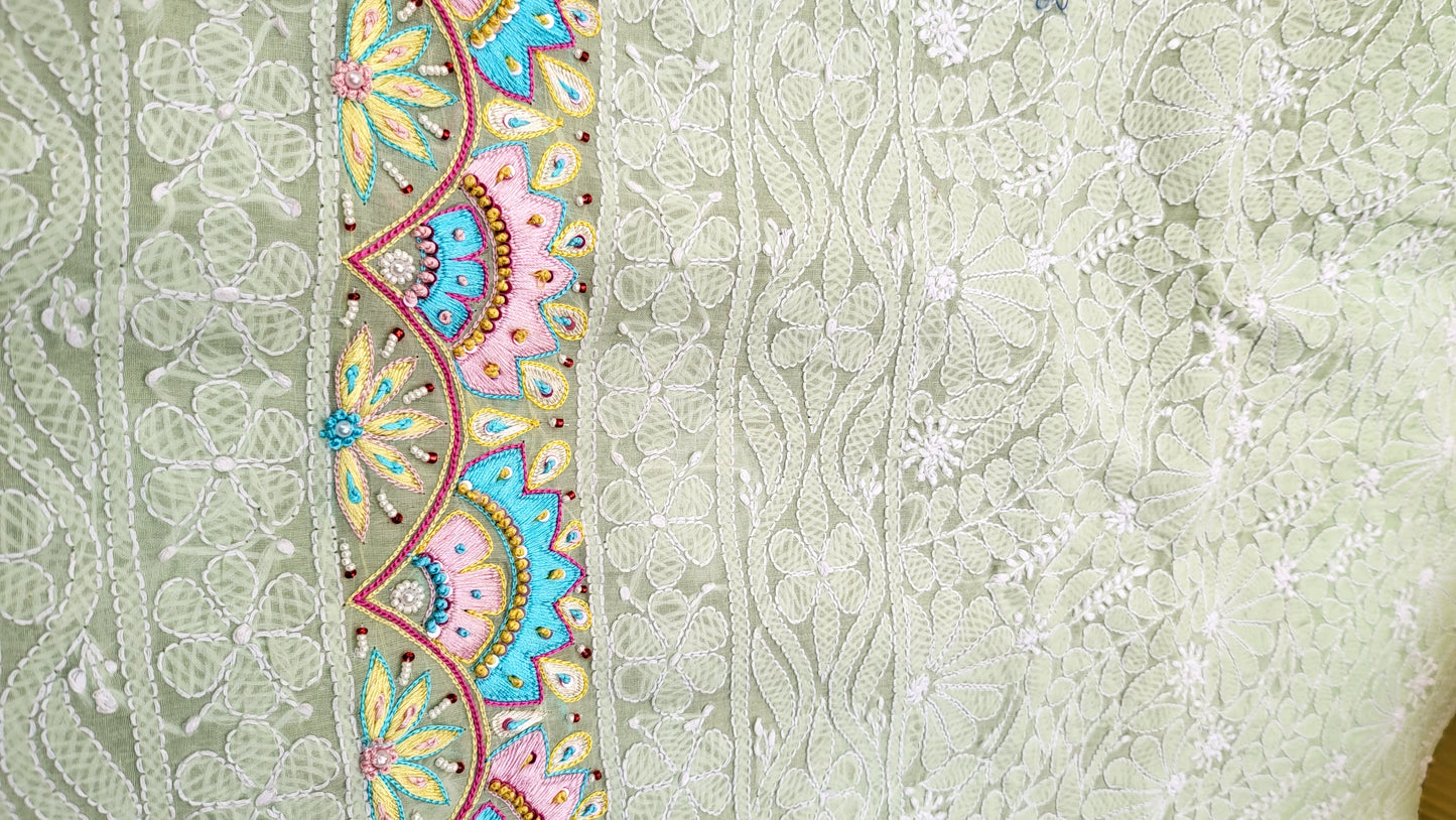 Chikankari shirt : parsi gara