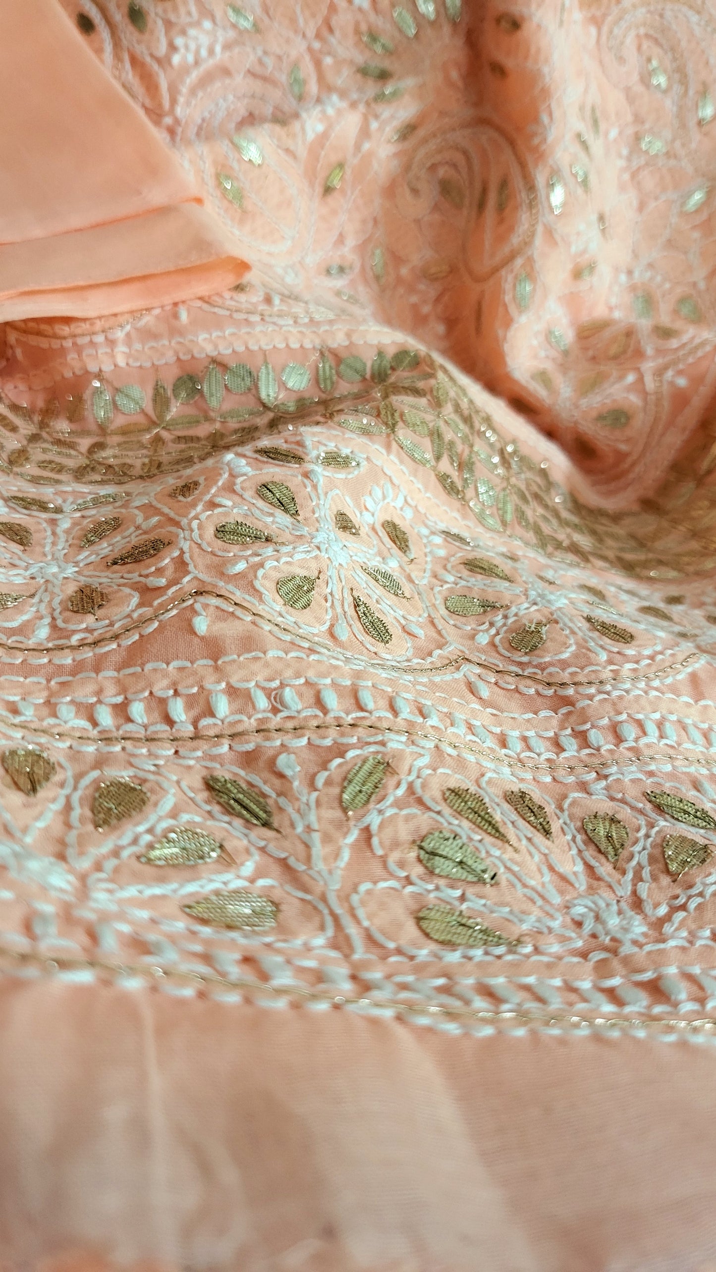 Chikankari shirt : gota work