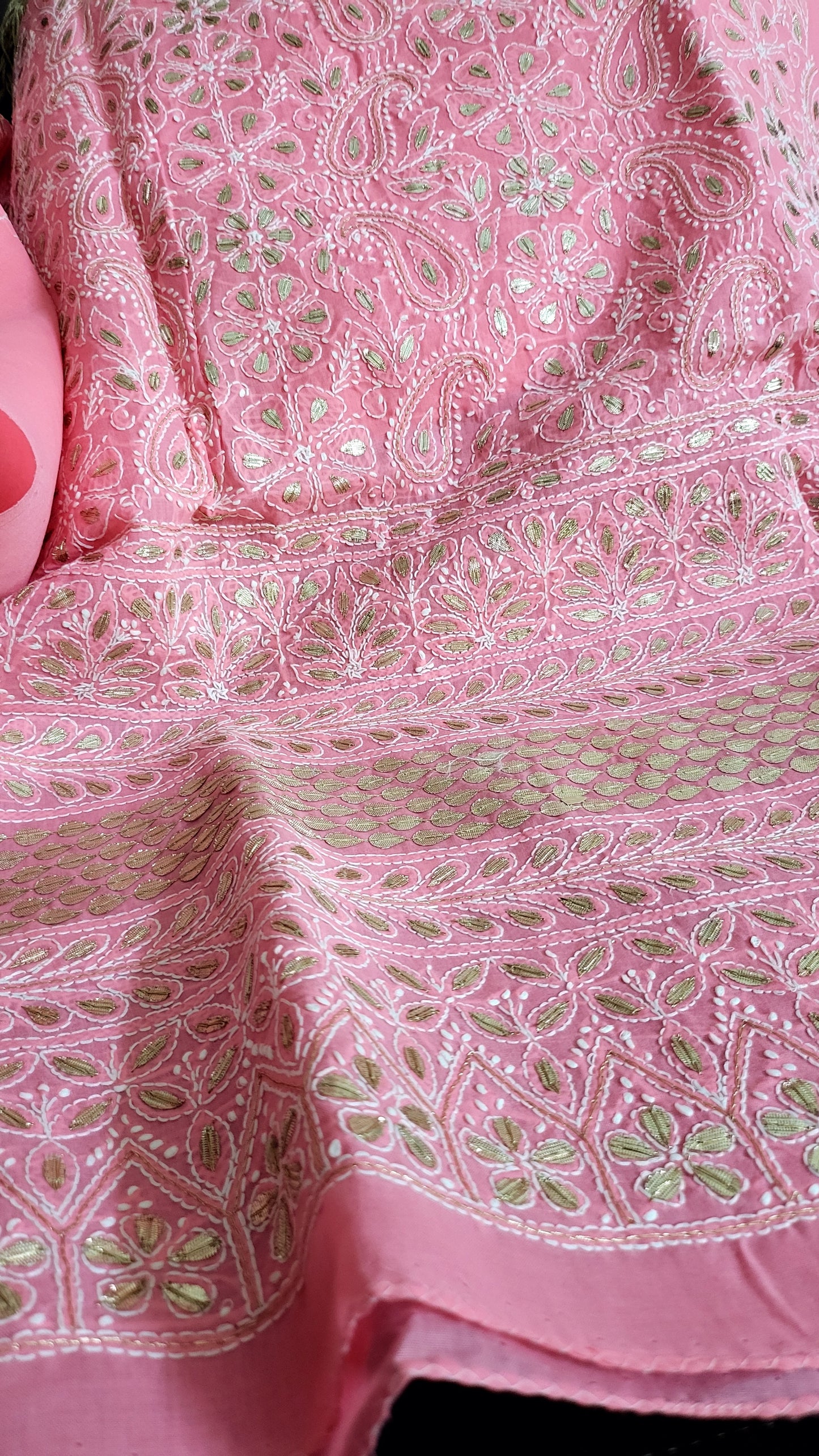 Chikankari shirt: gota work