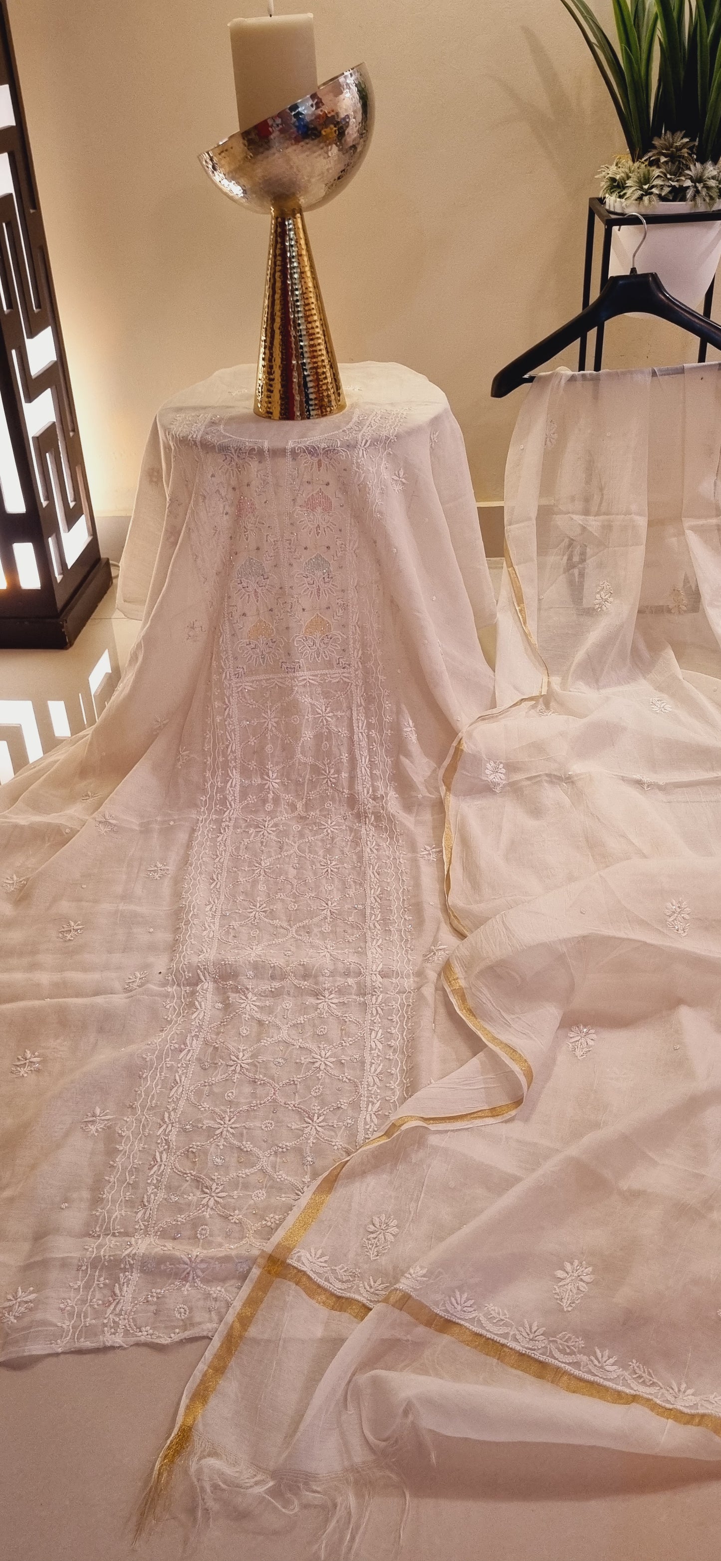 Mul chanderi formal suit