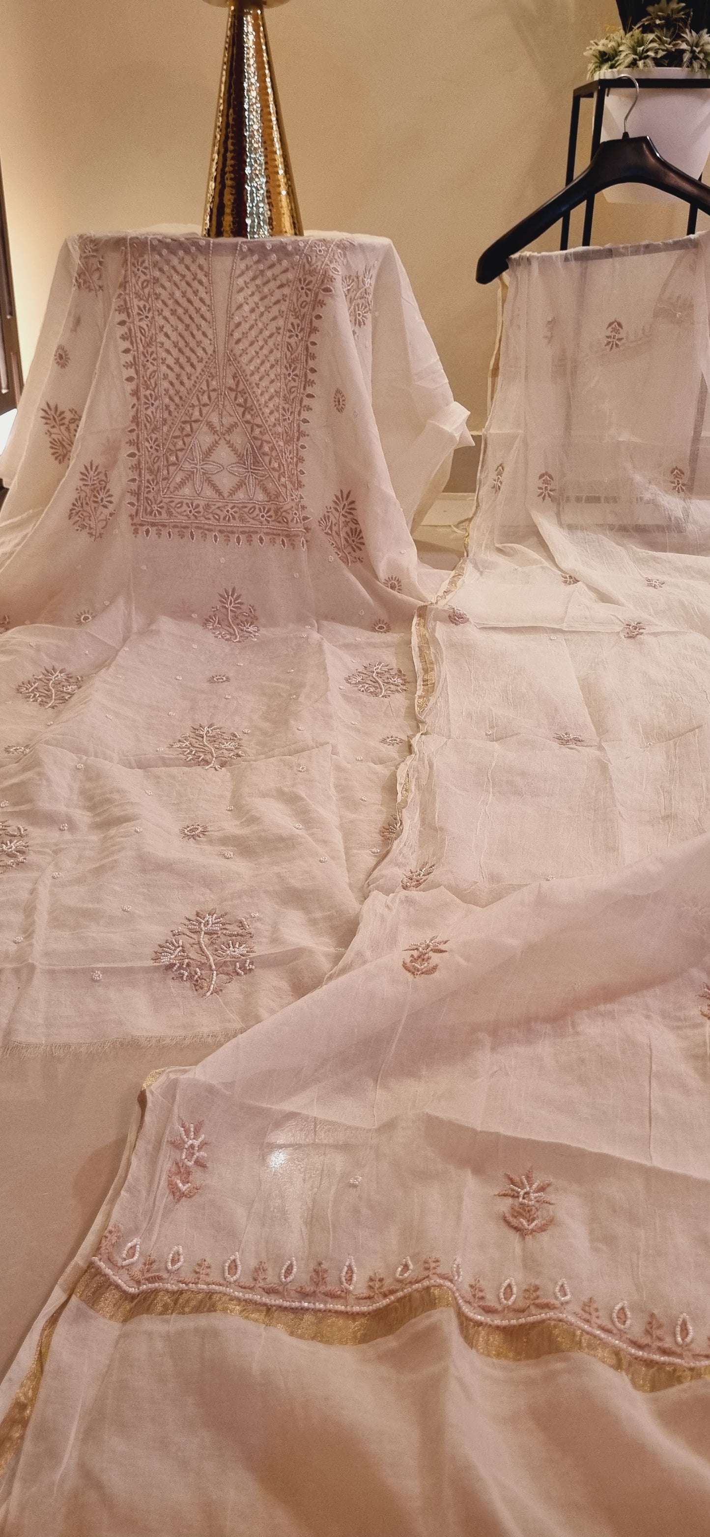 Mul chanderi formal suit