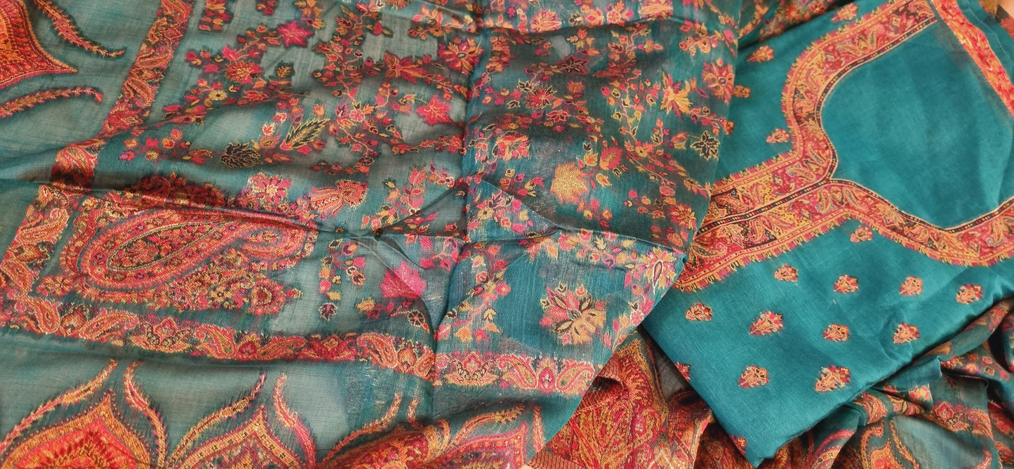Silk kaani suit