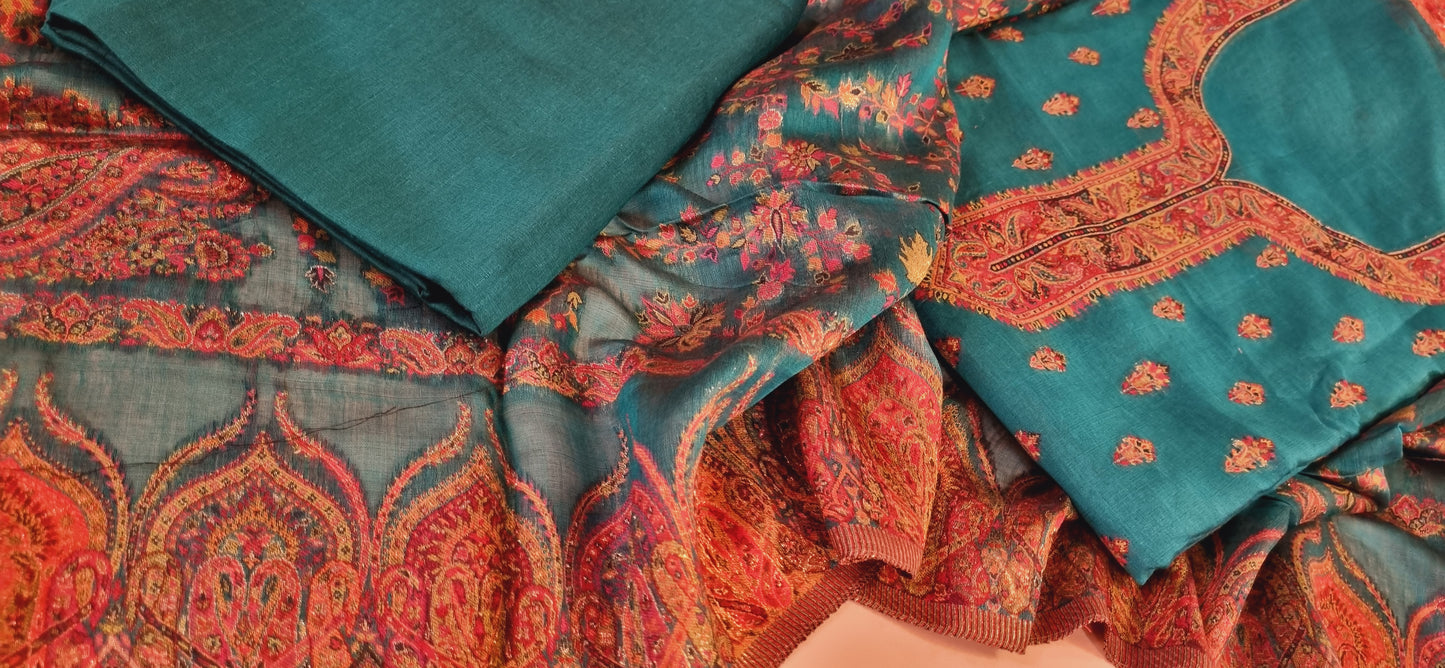 Silk kaani suit