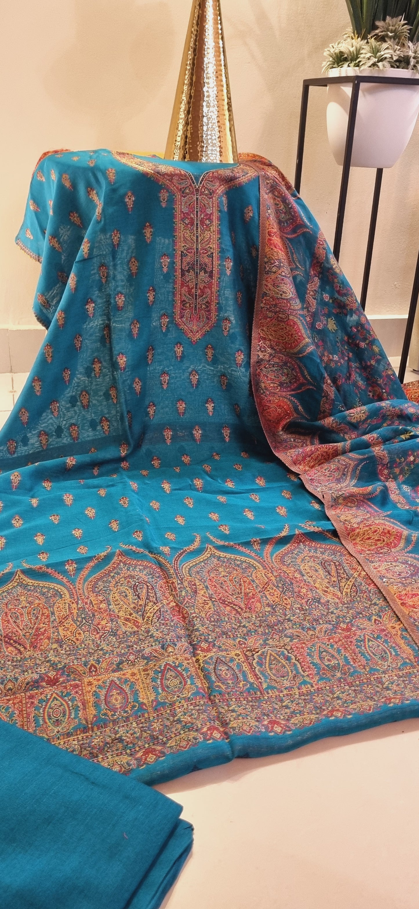 Silk kaani suit