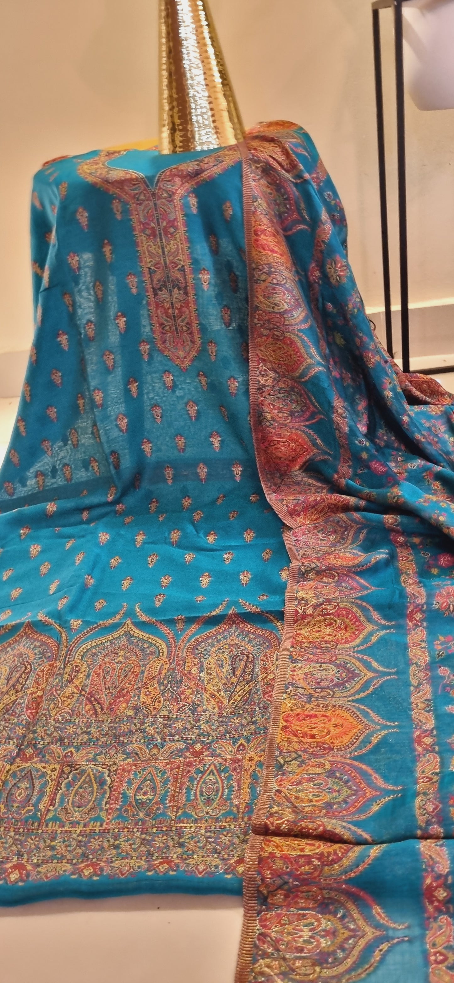 Silk kaani suit