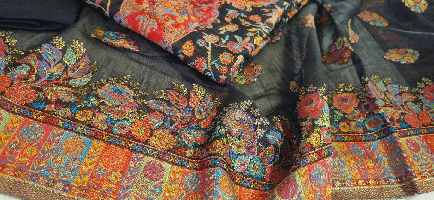 Silk kaani suit
