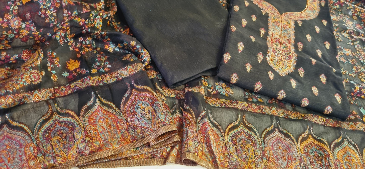 Silk kaani suit