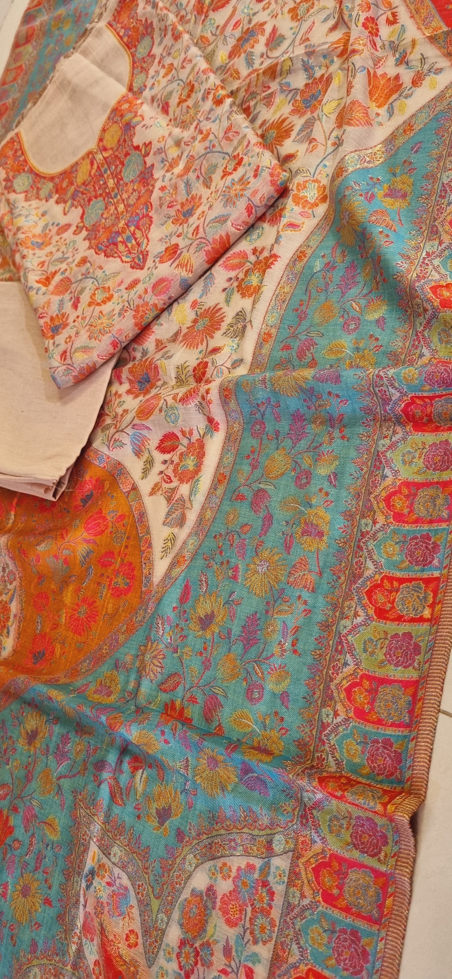 Silk kaani suit
