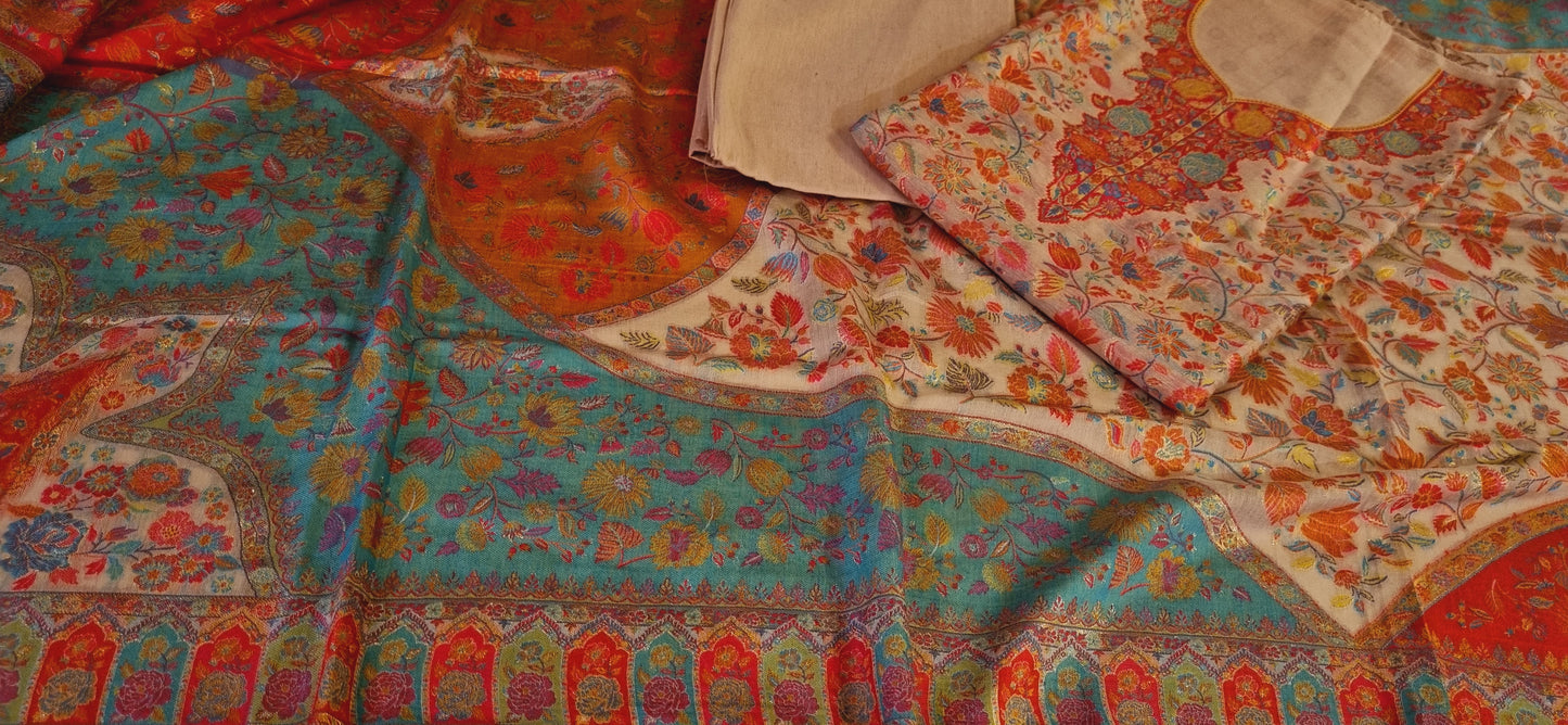 Silk kaani suit