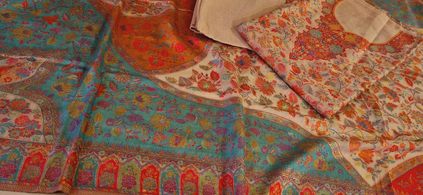 Silk kaani suit