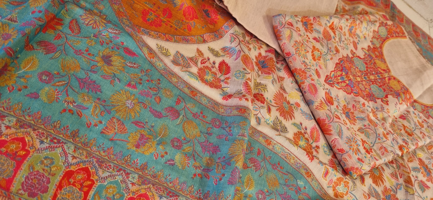 Silk kaani suit