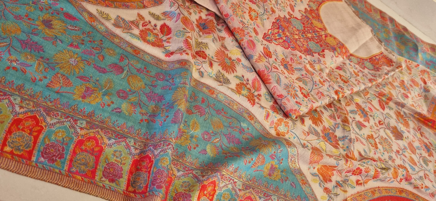 Silk kaani suit