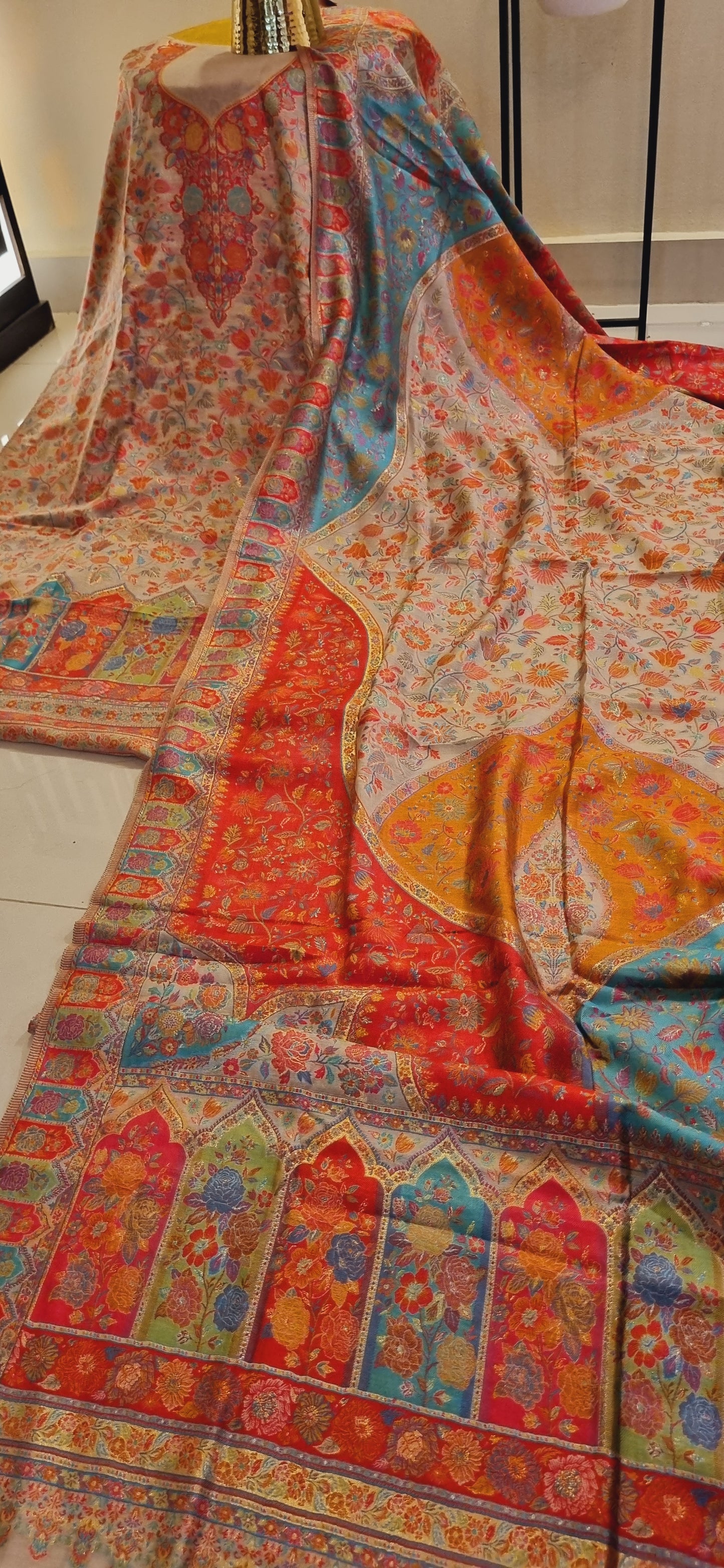 Silk kaani suit