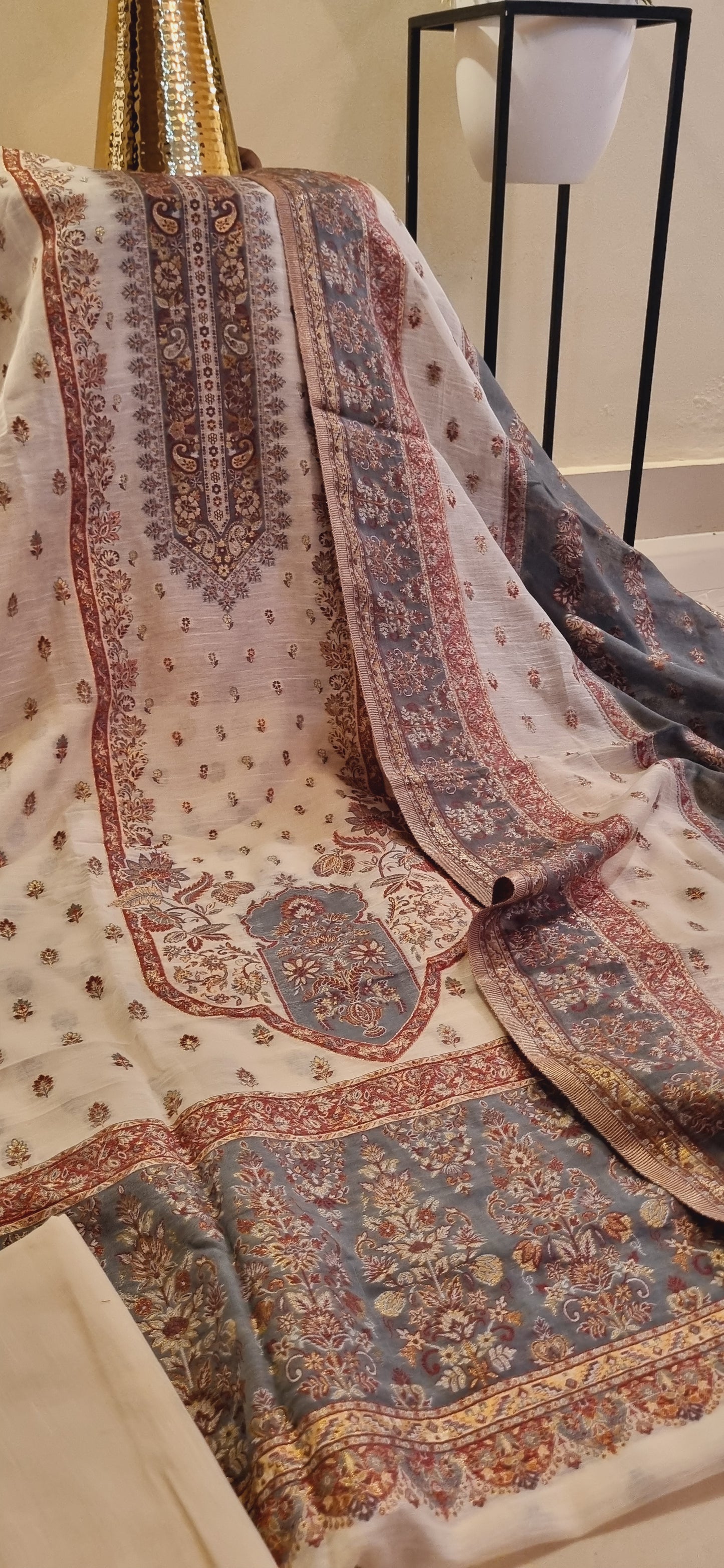 Silk kaani suit