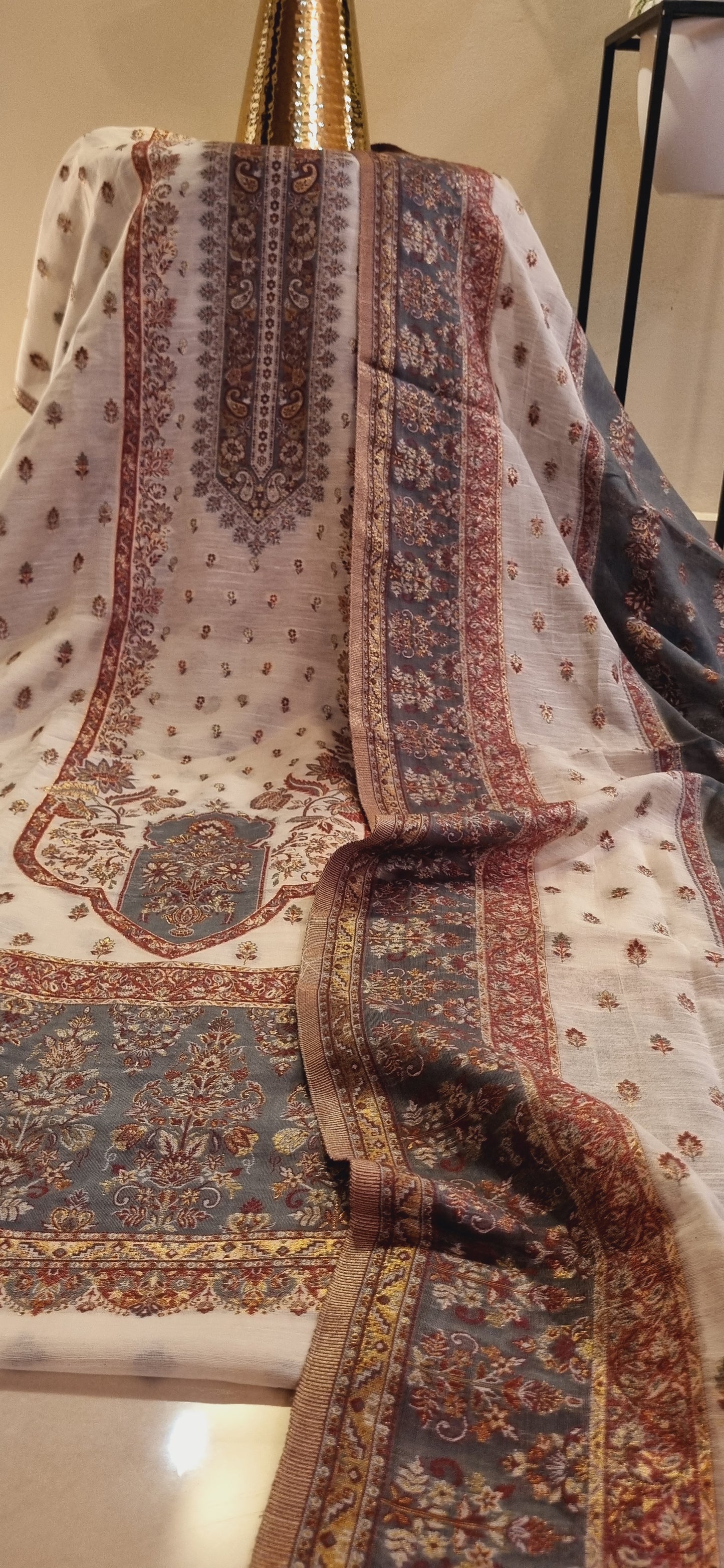 Silk kaani suit