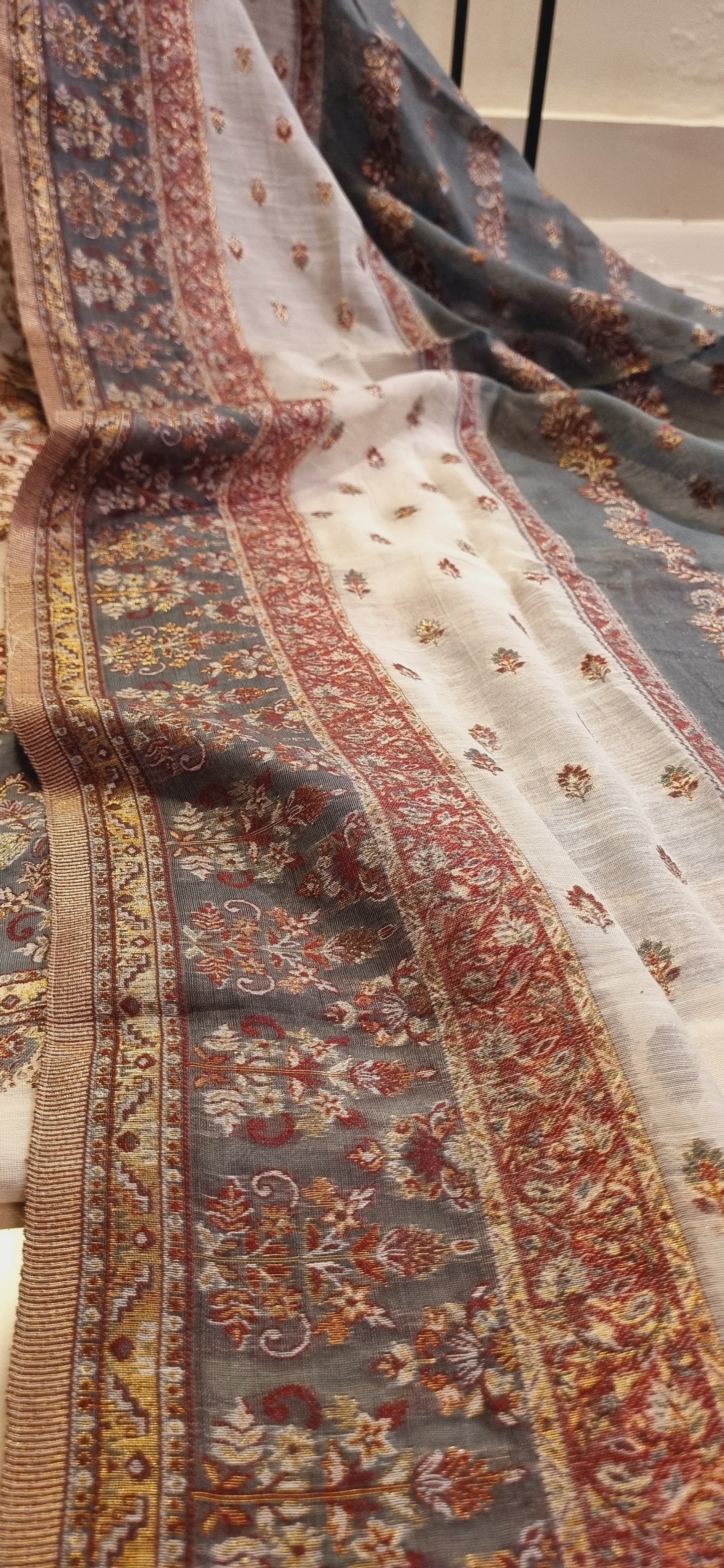 Silk kaani suit