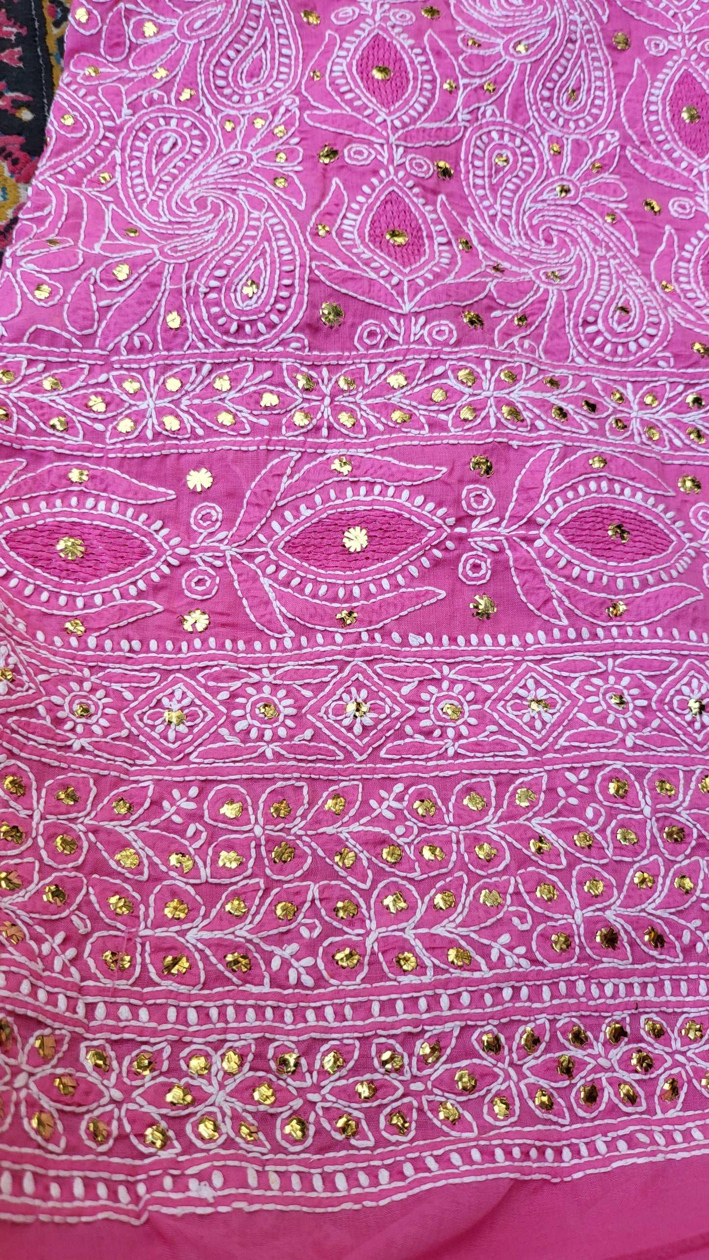 Chikankari shirt : mukaish work
