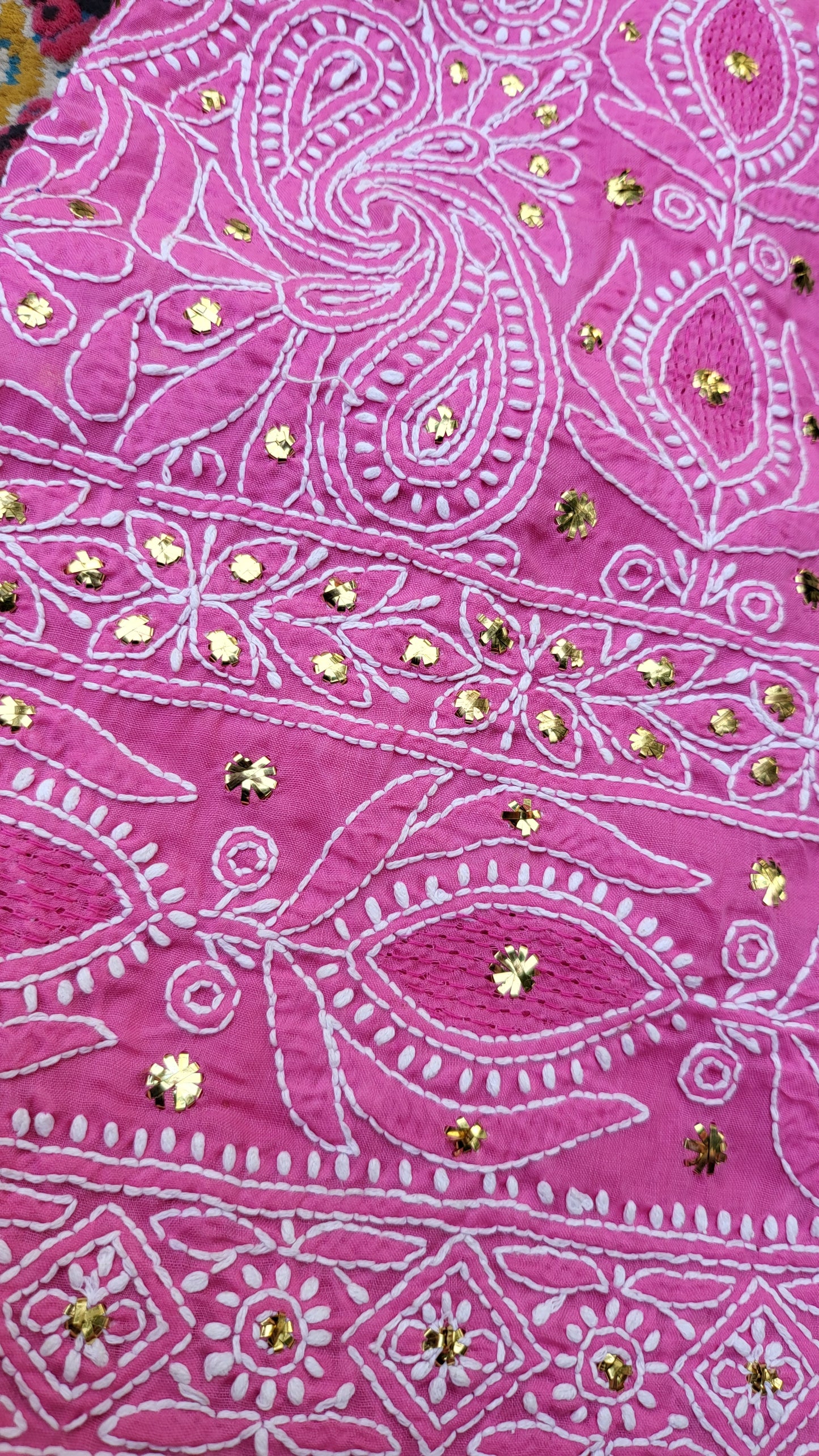 Chikankari shirt : mukaish work