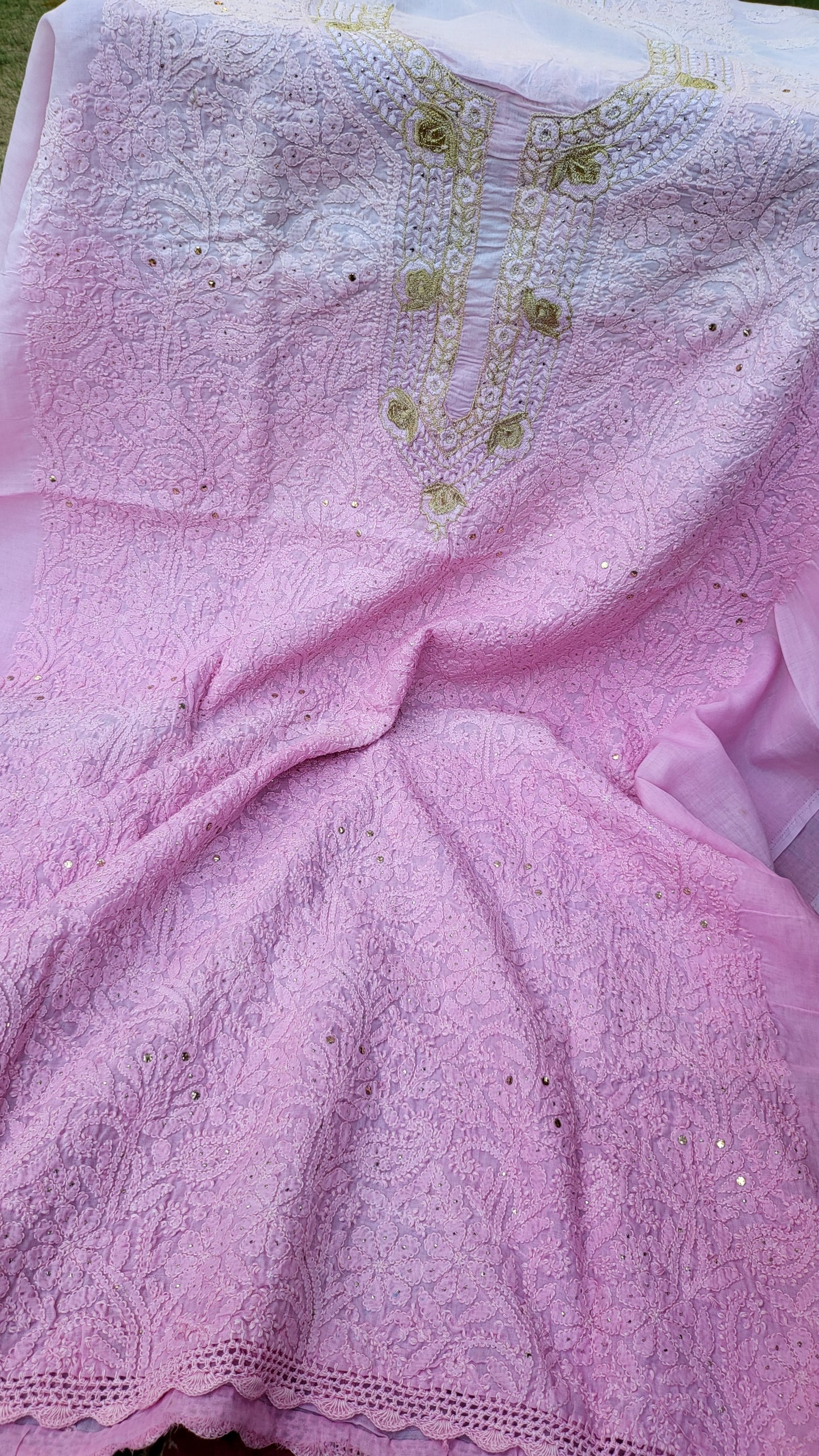 Chikankari shirt : Mukaish work