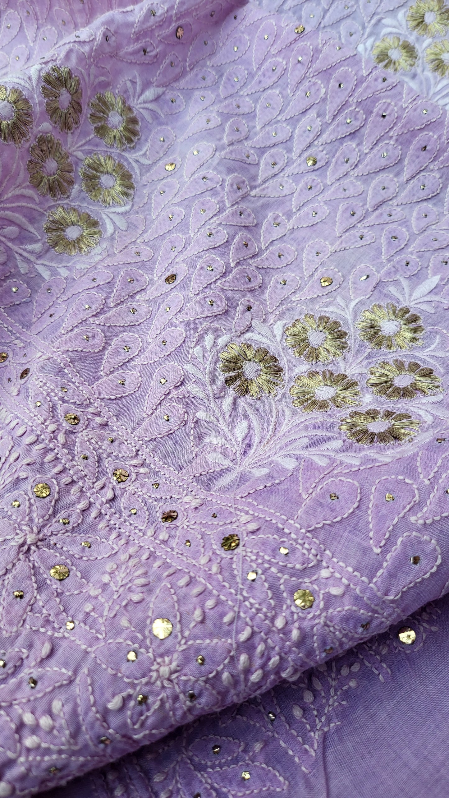 Chikankari shirt : Mukaish work