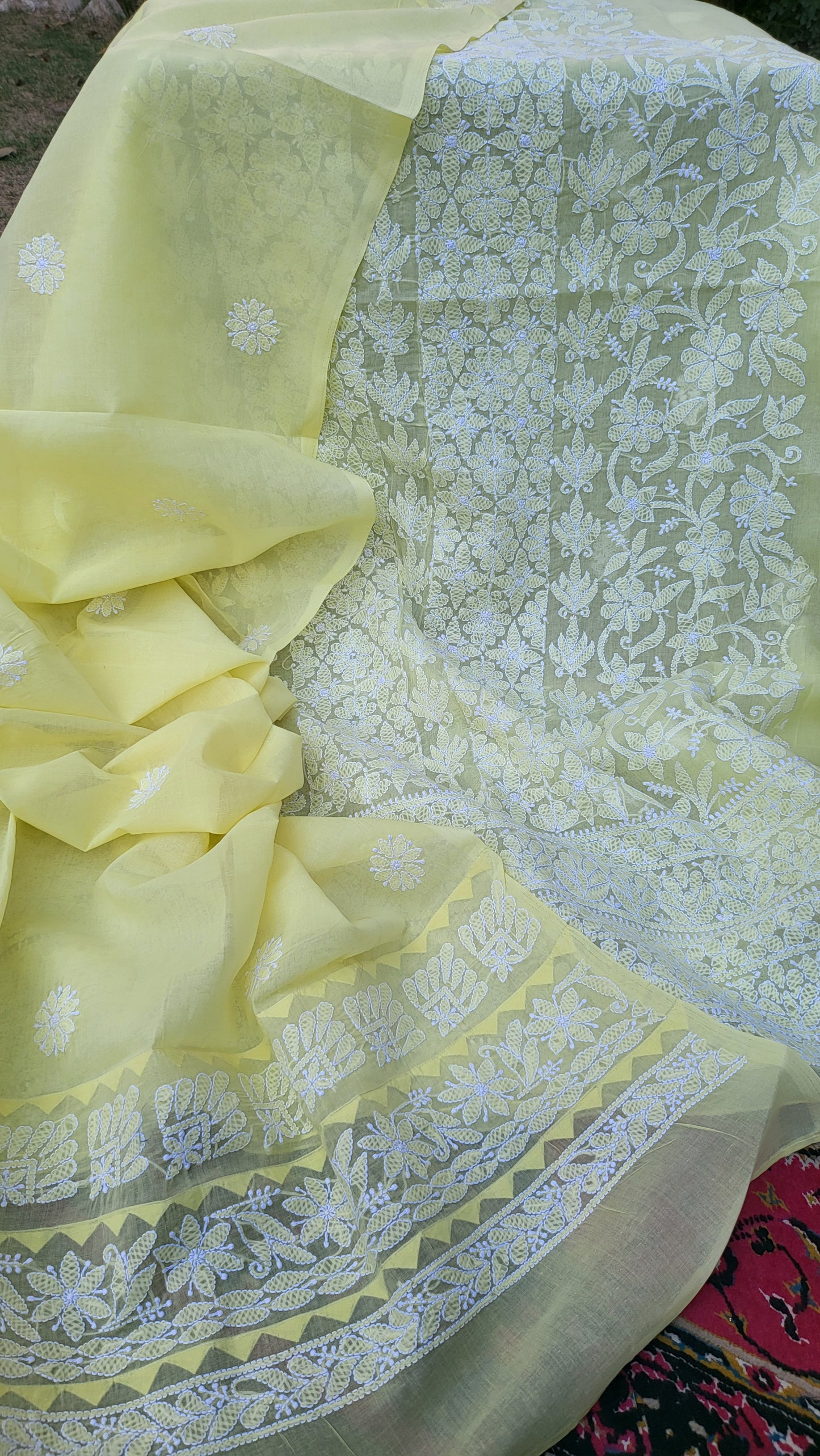 Chikankari combo : shirt dupata