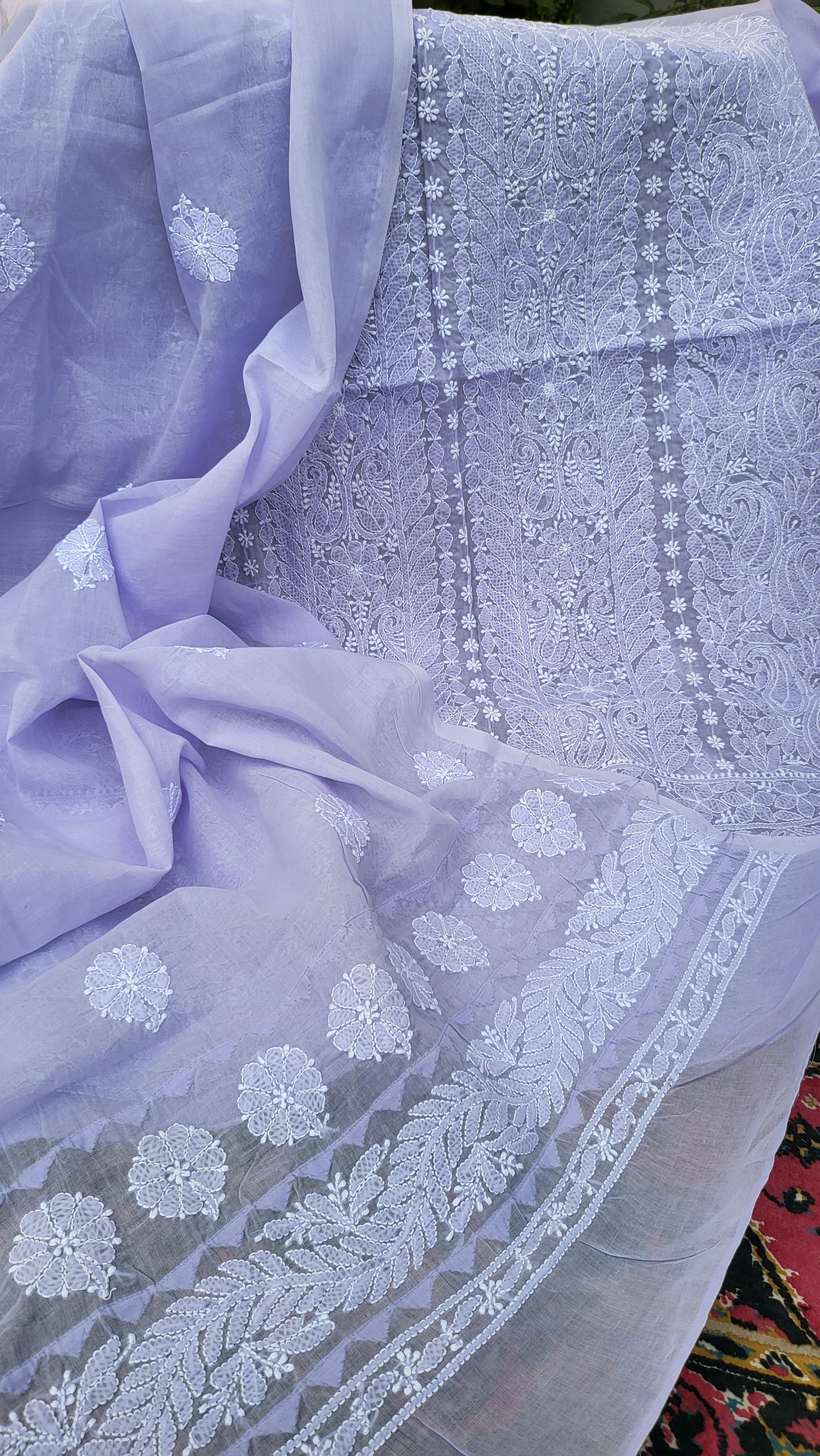 Chikankari combo : shirt dupata