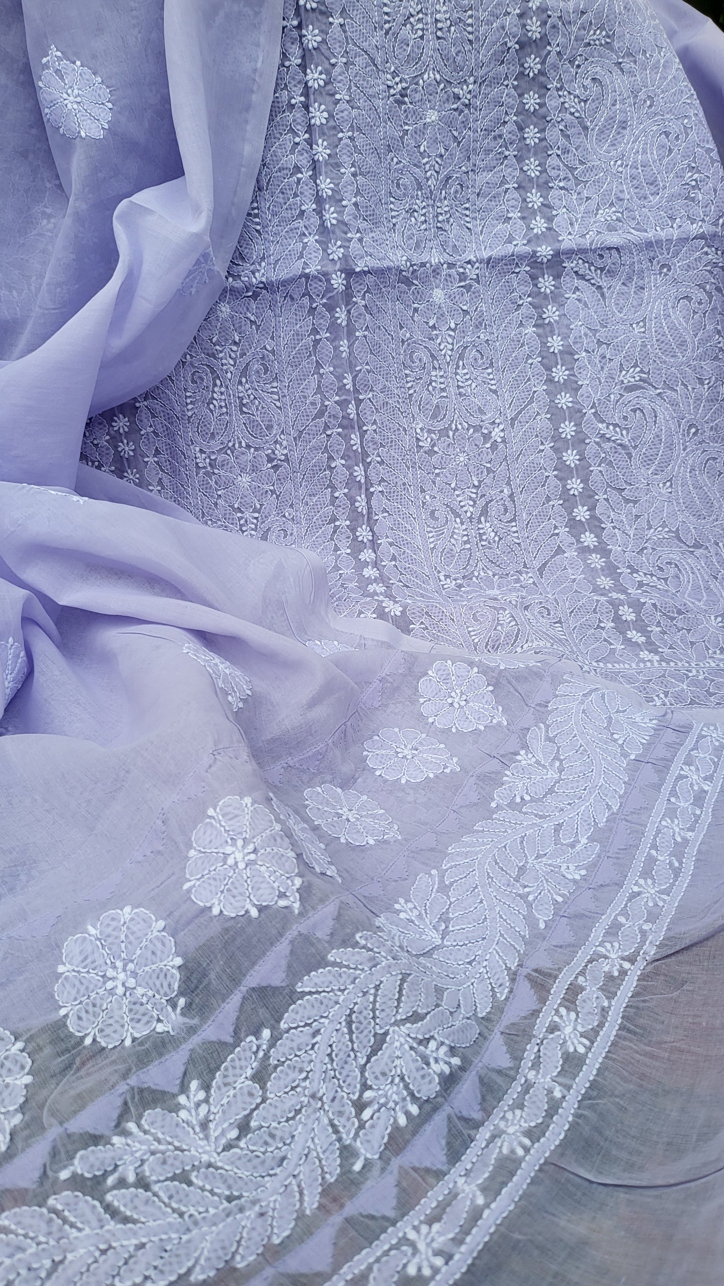 Chikankari combo : shirt dupata