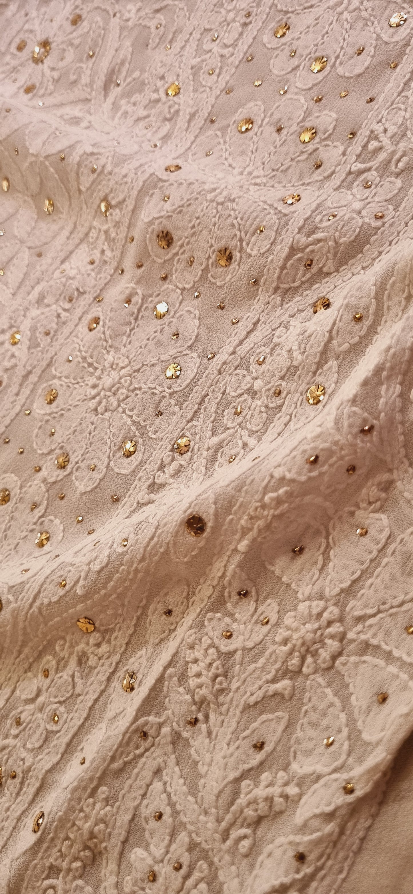 Chikankari kamdani Chiffon suit