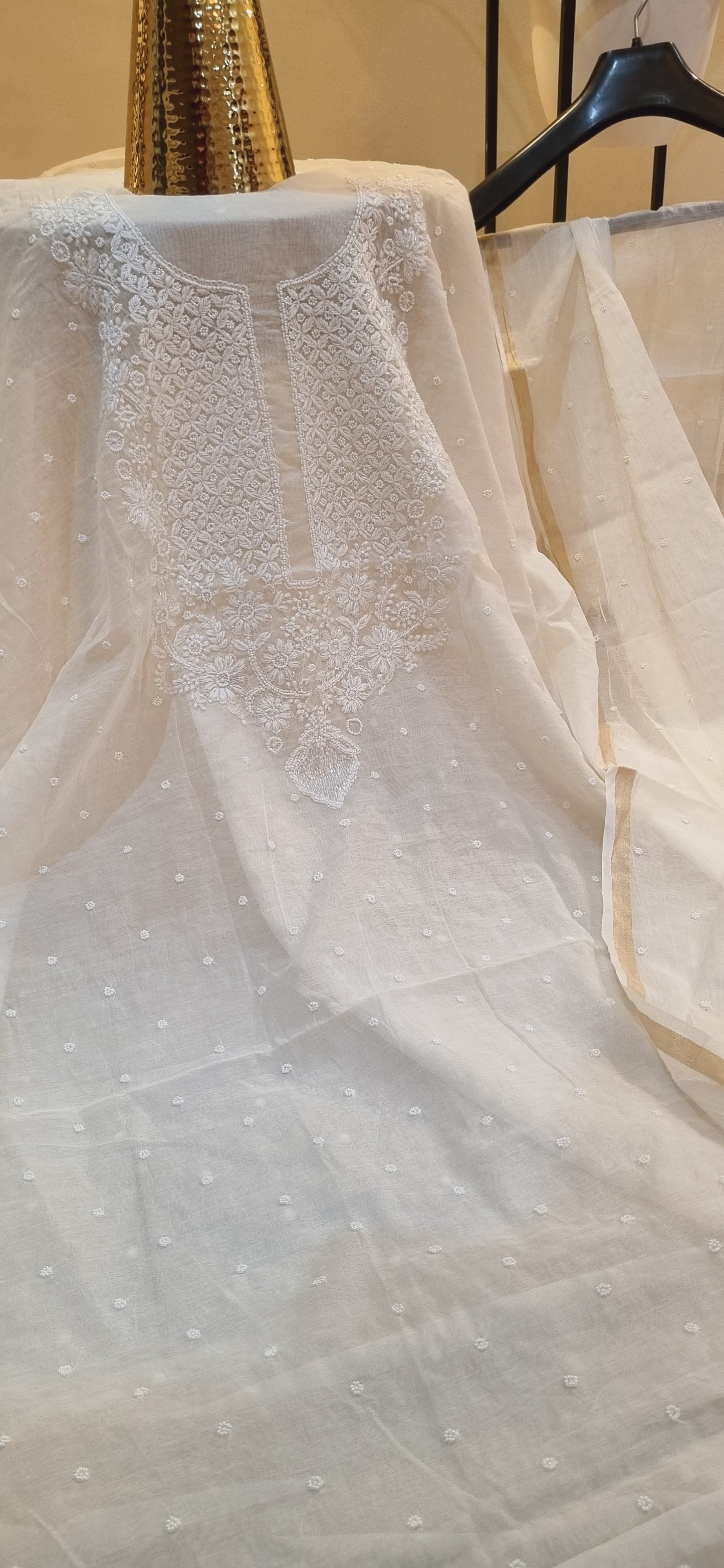 Mul chanderi suit
