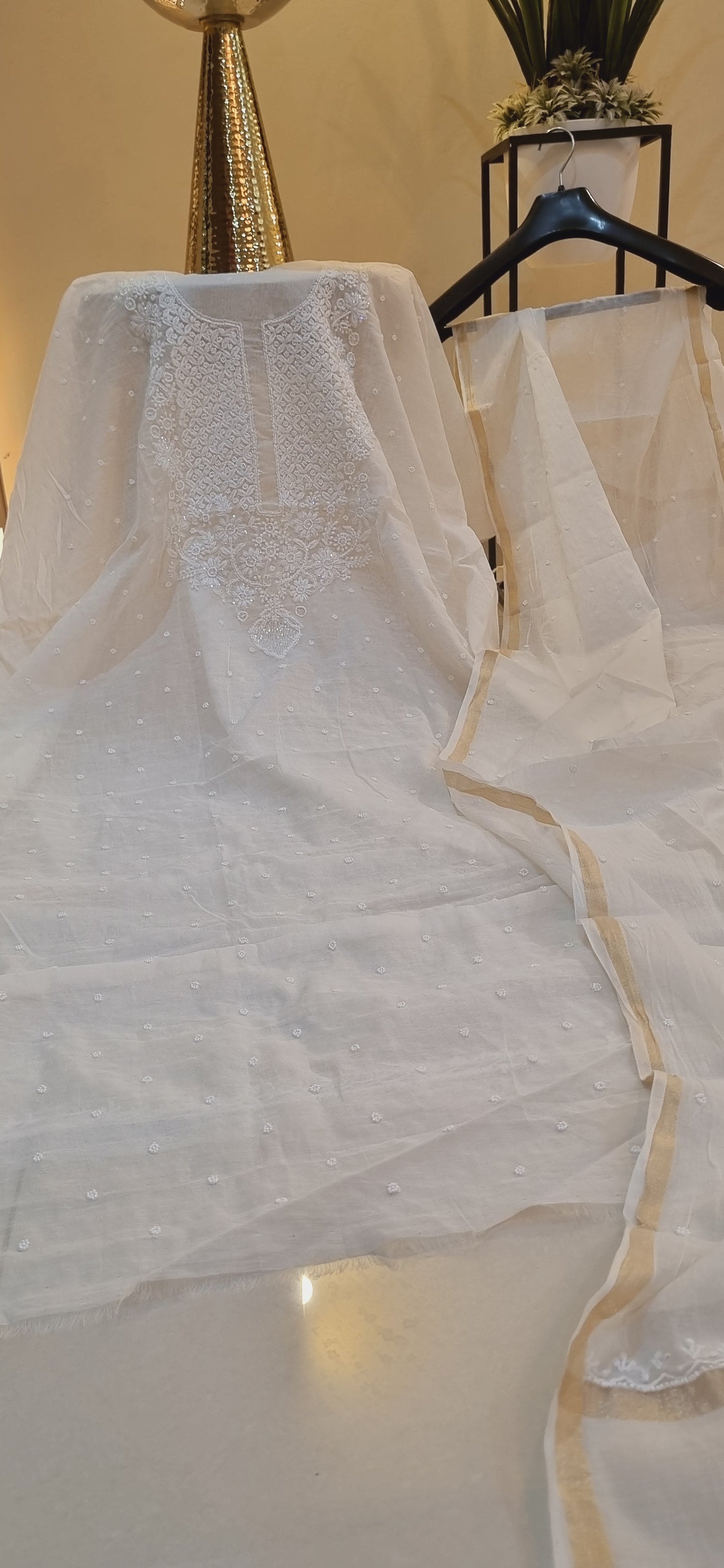 Mul chanderi suit
